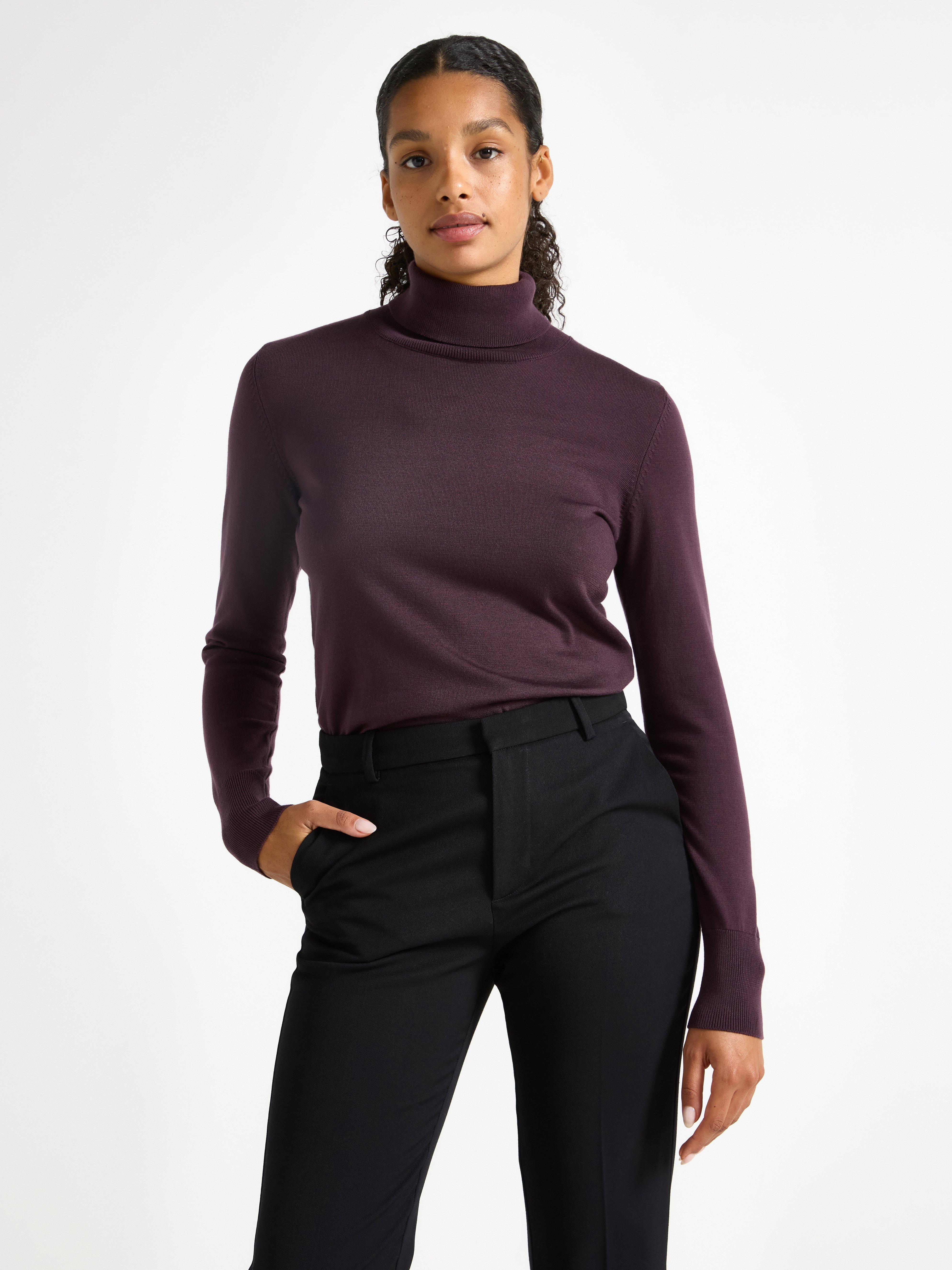 Turtle Neck Sweater - Womens Wear - Lilac
