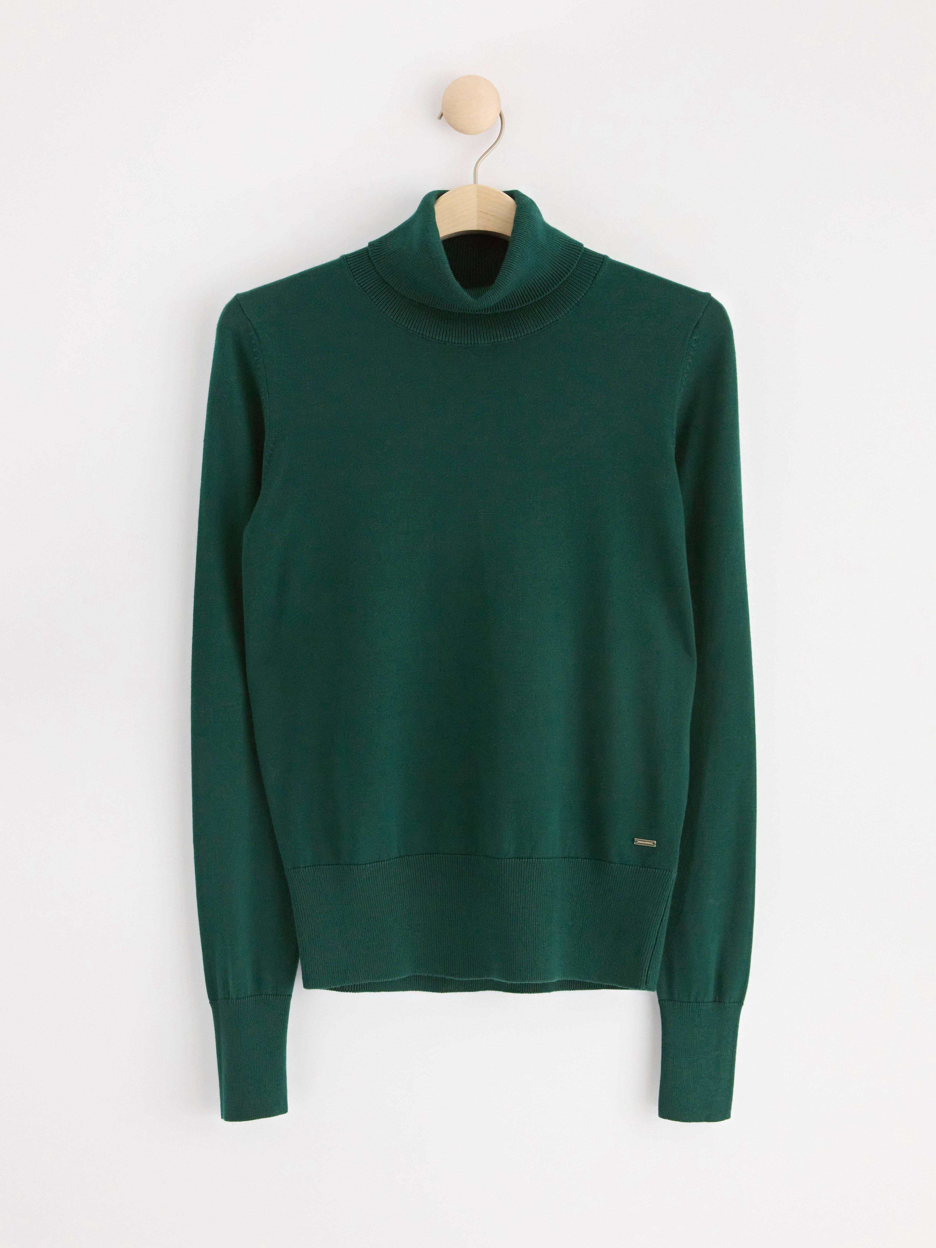 Turtle Neck Sweater - Womens Wear - Green