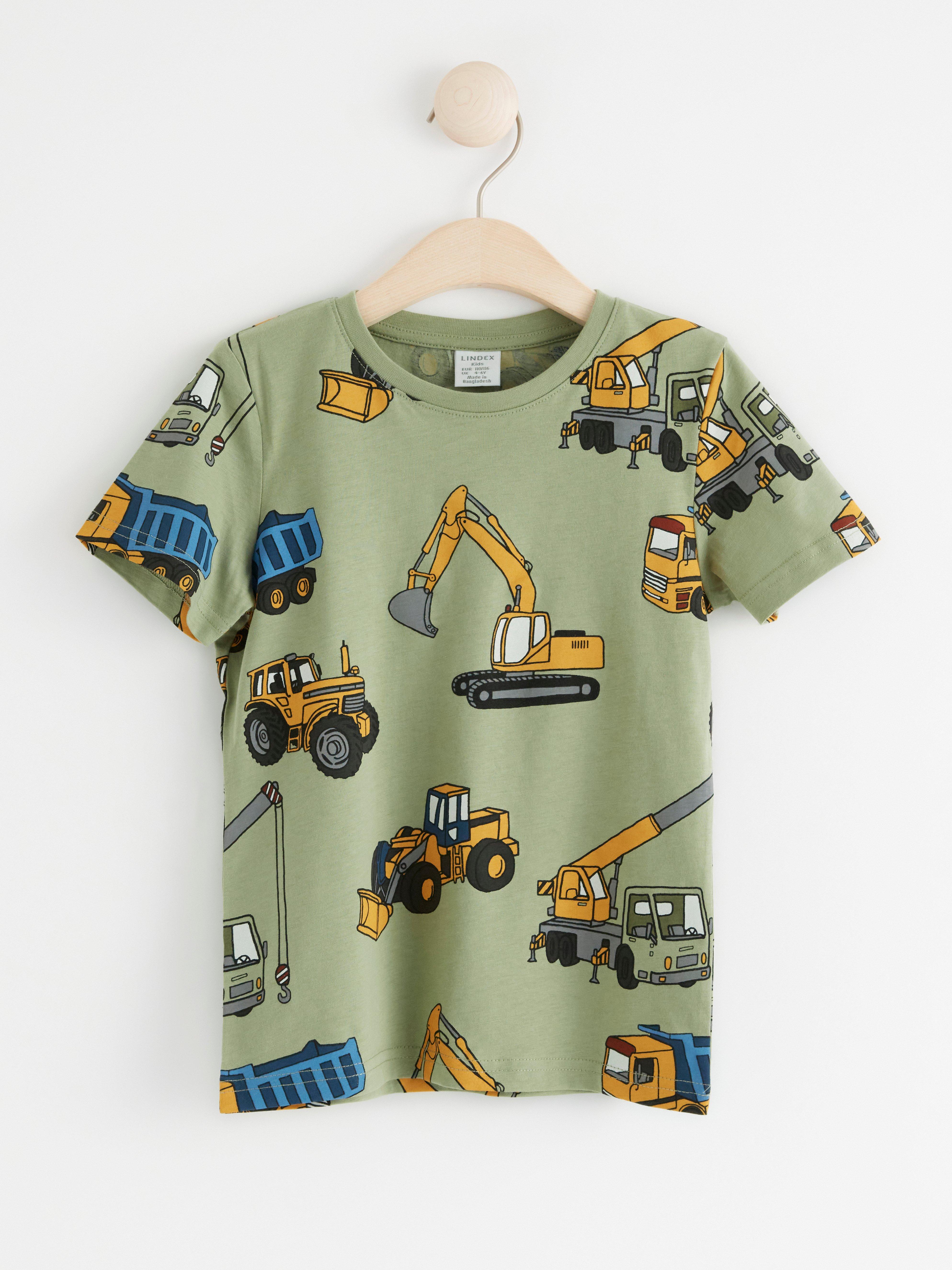 T-shirt med byggfordon