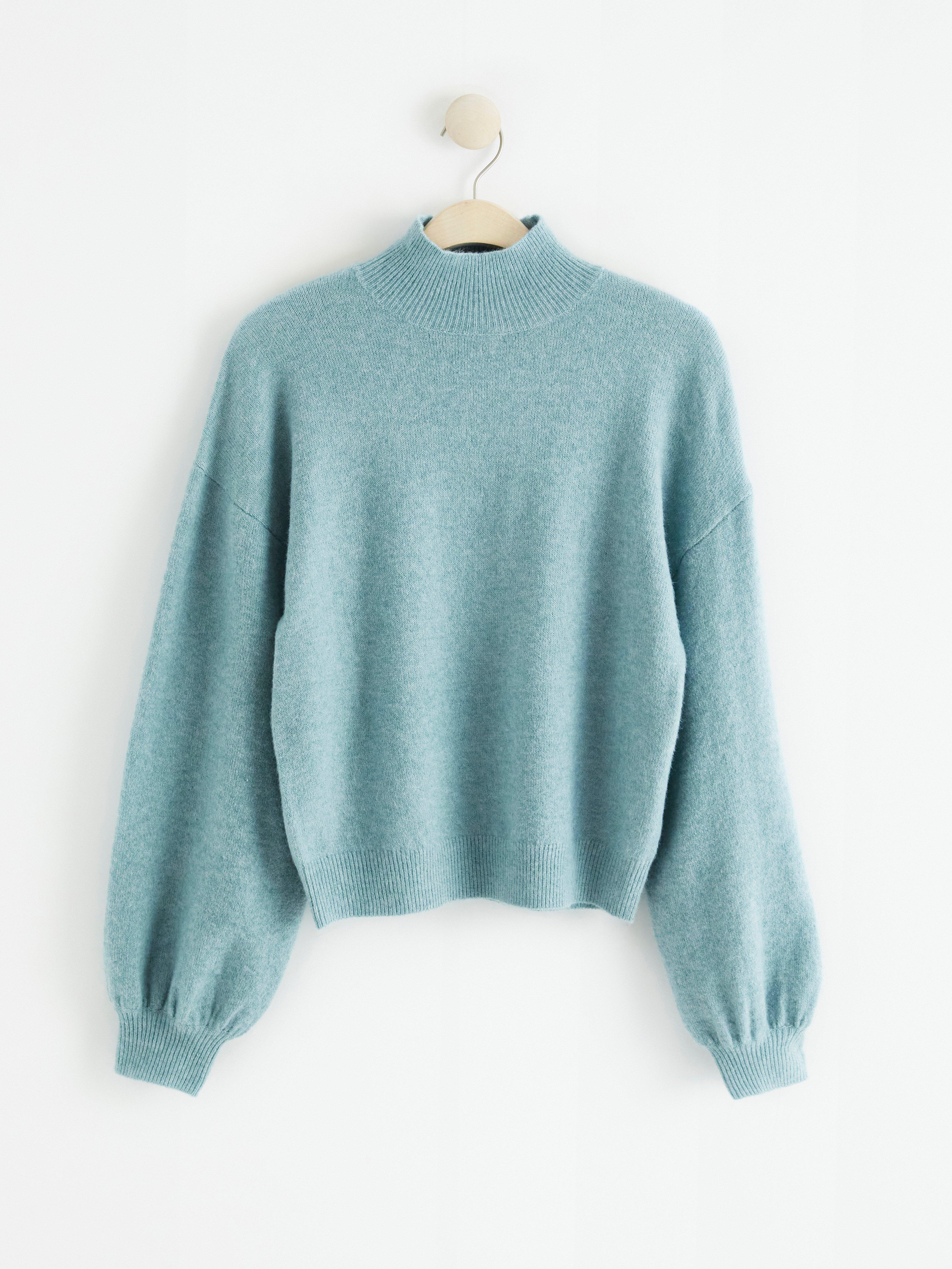 Turtle Neck Sweater - Womens Wear - Blue