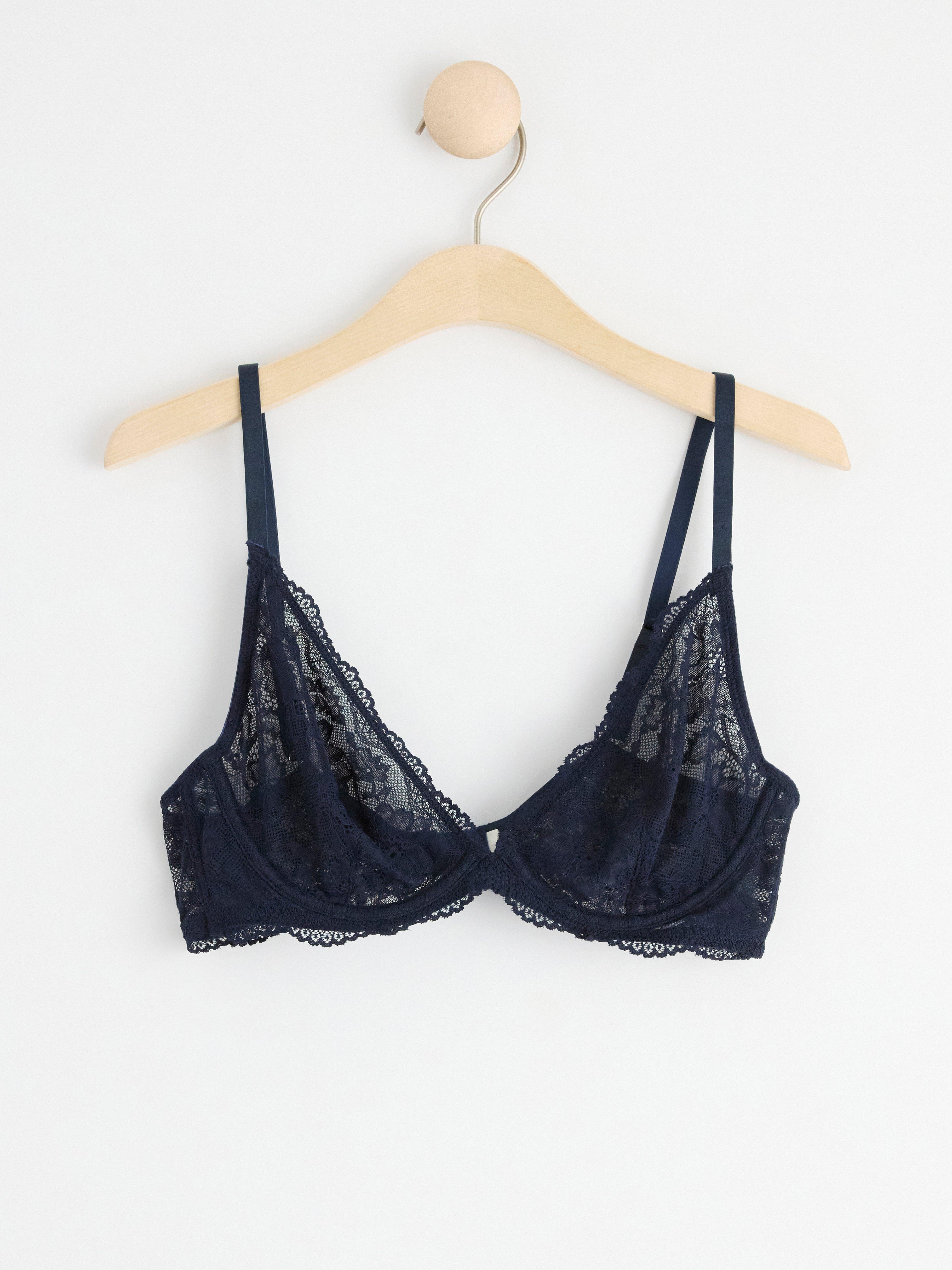 Unpadded Bra - Lingerie - Blue