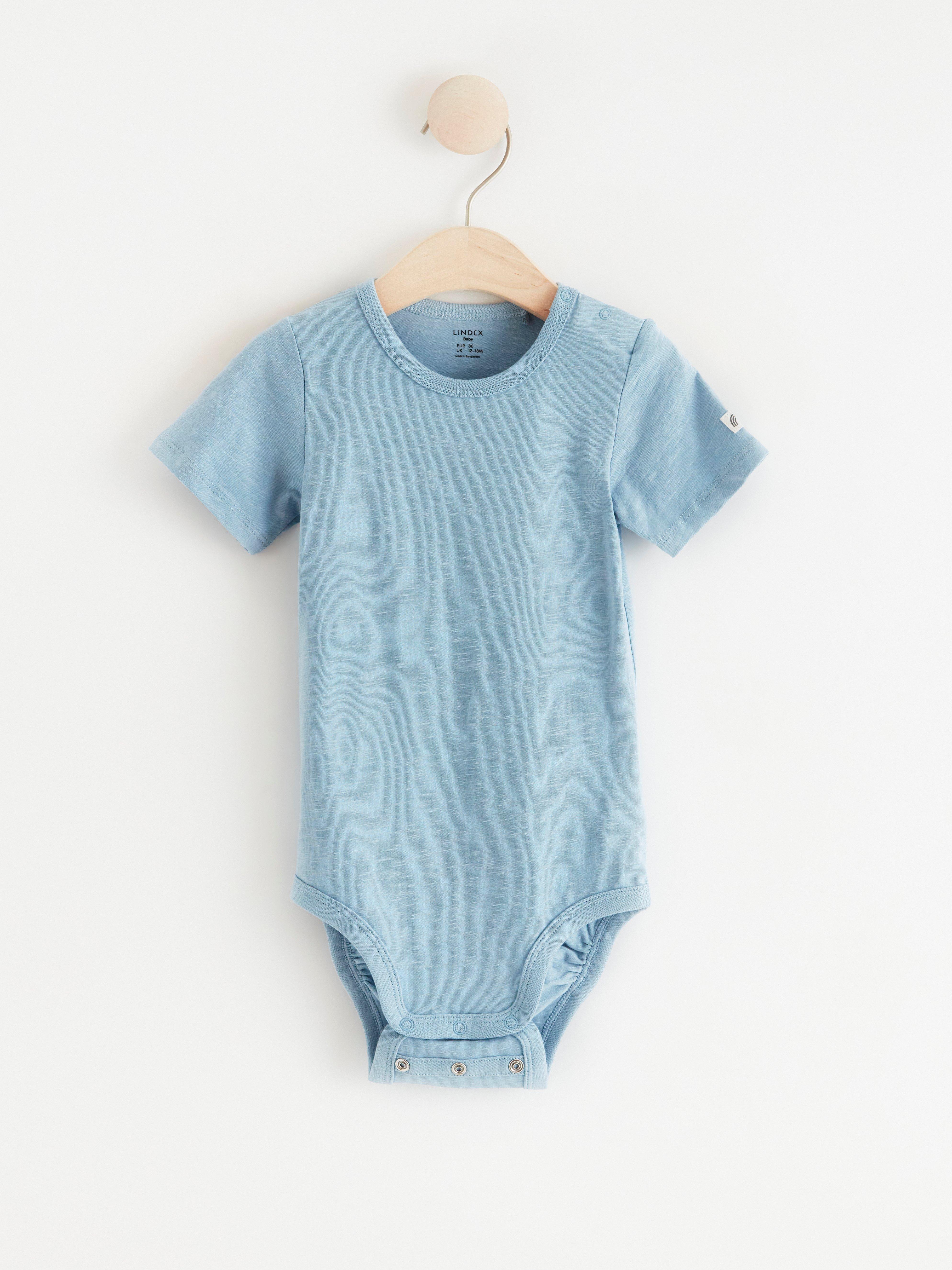 Short sleeve bodysuit in slub jersey