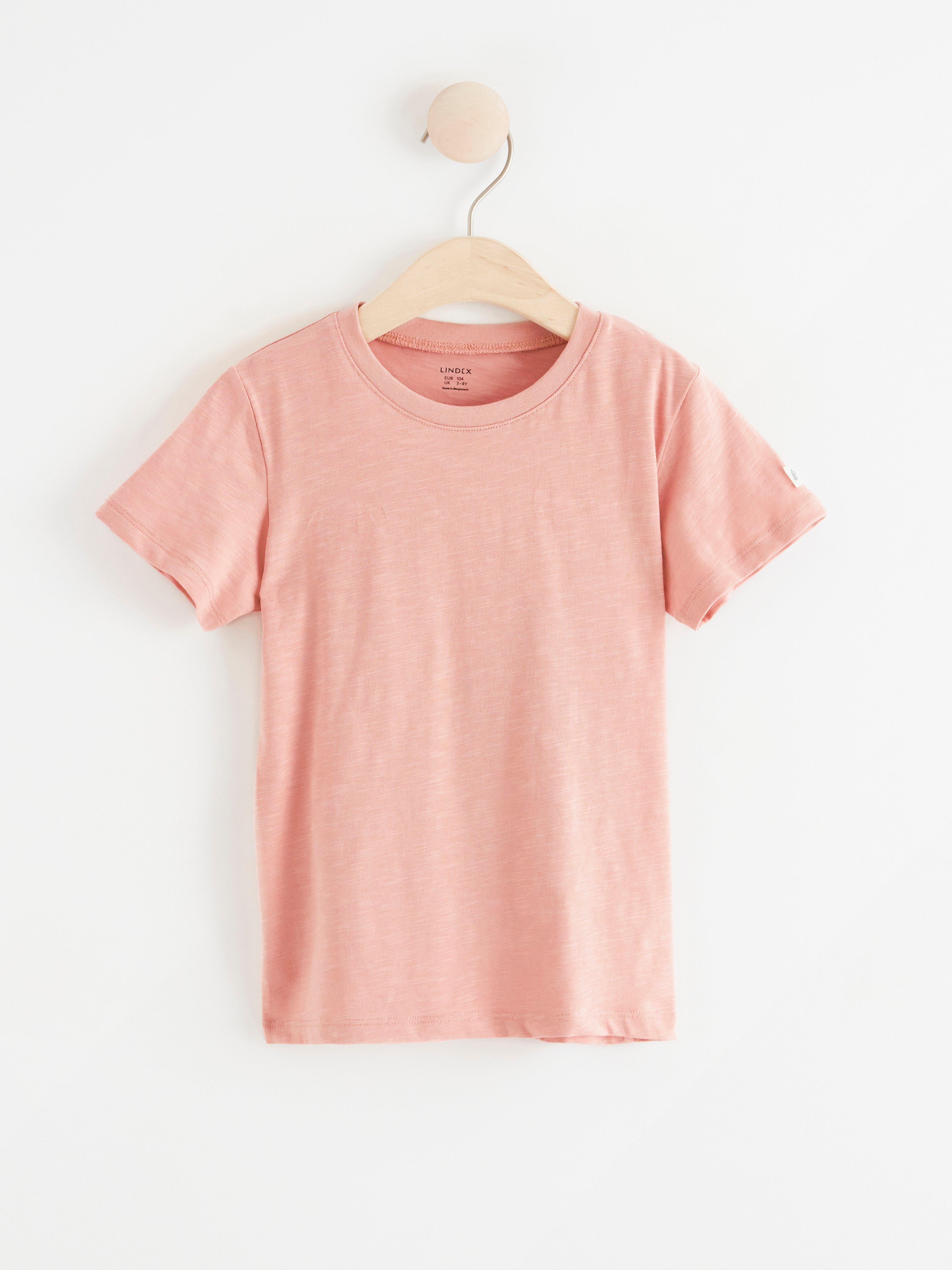 Kortärmad topp i slubtrikå