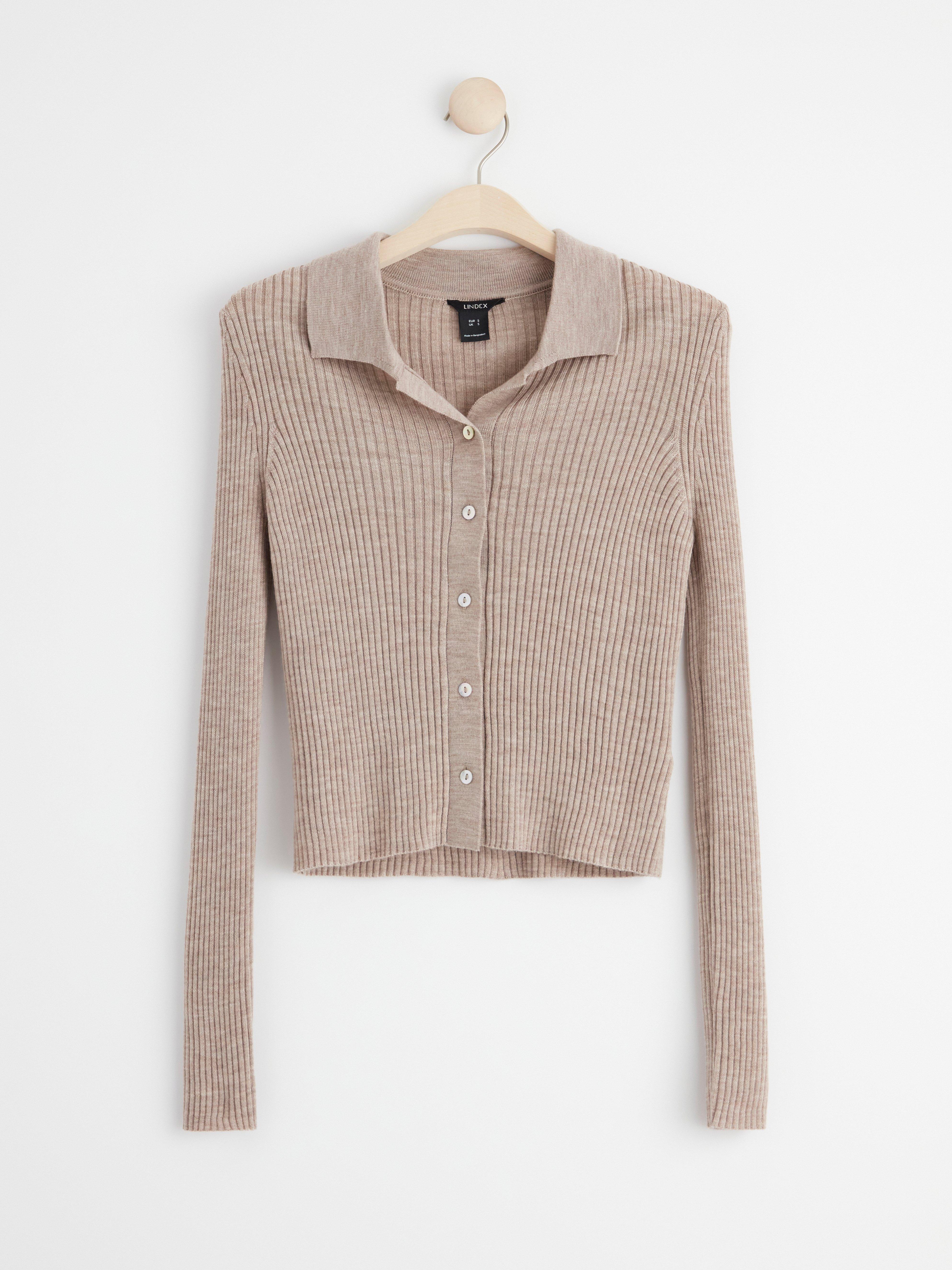 Cardigan - Dame - Beige