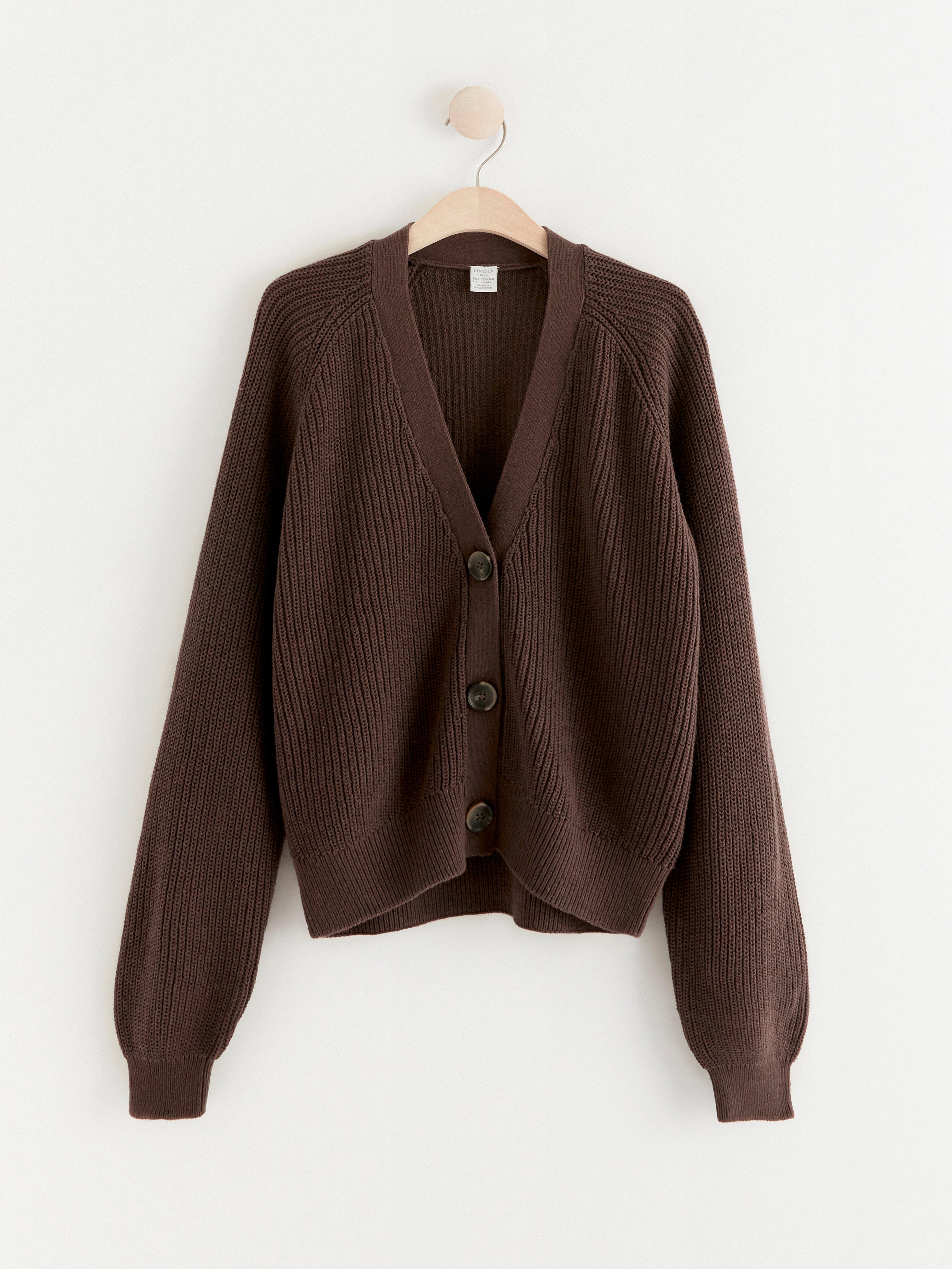 Cardigan - Barn - Brun