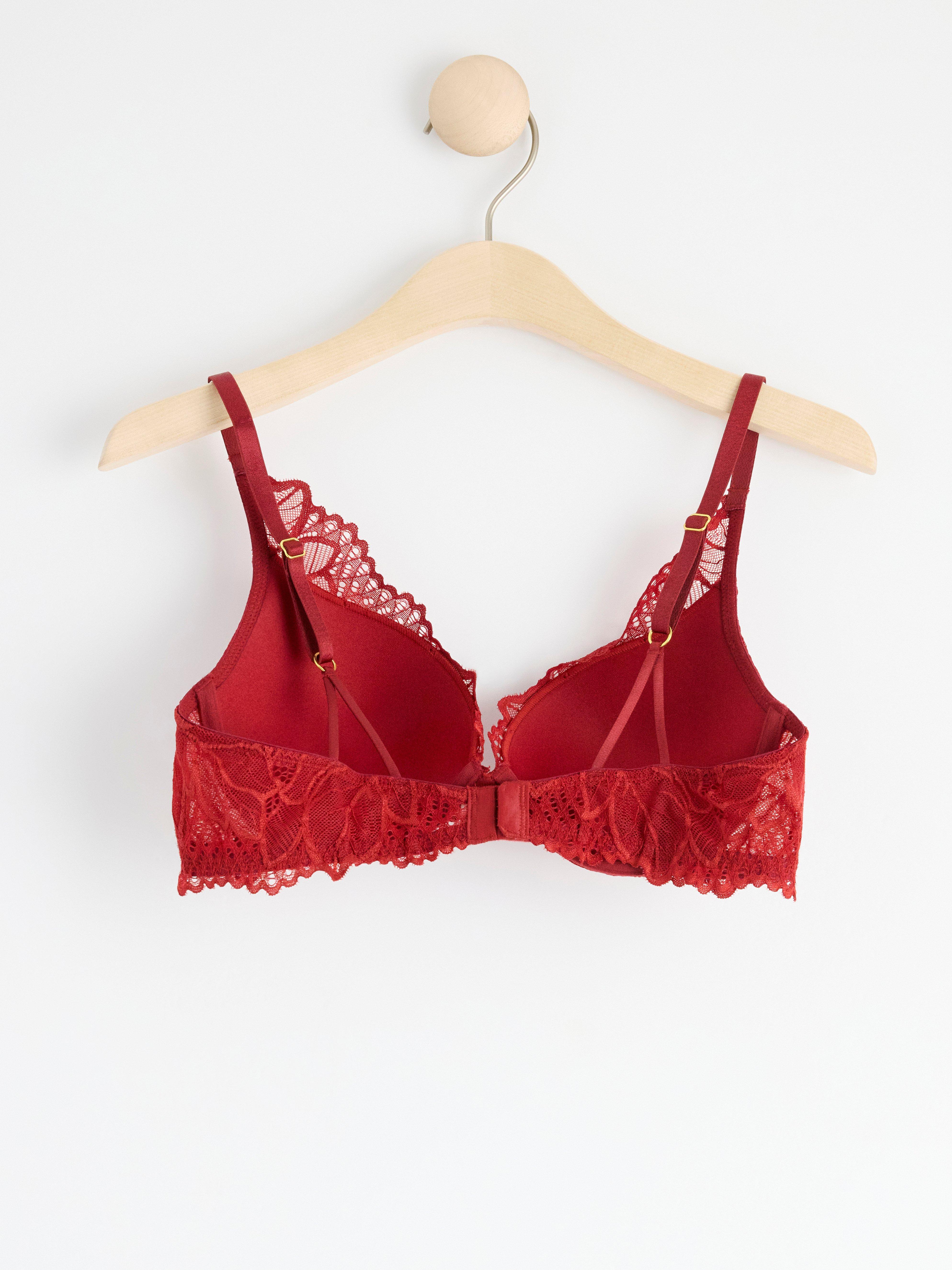 Malva push-up bra with lace