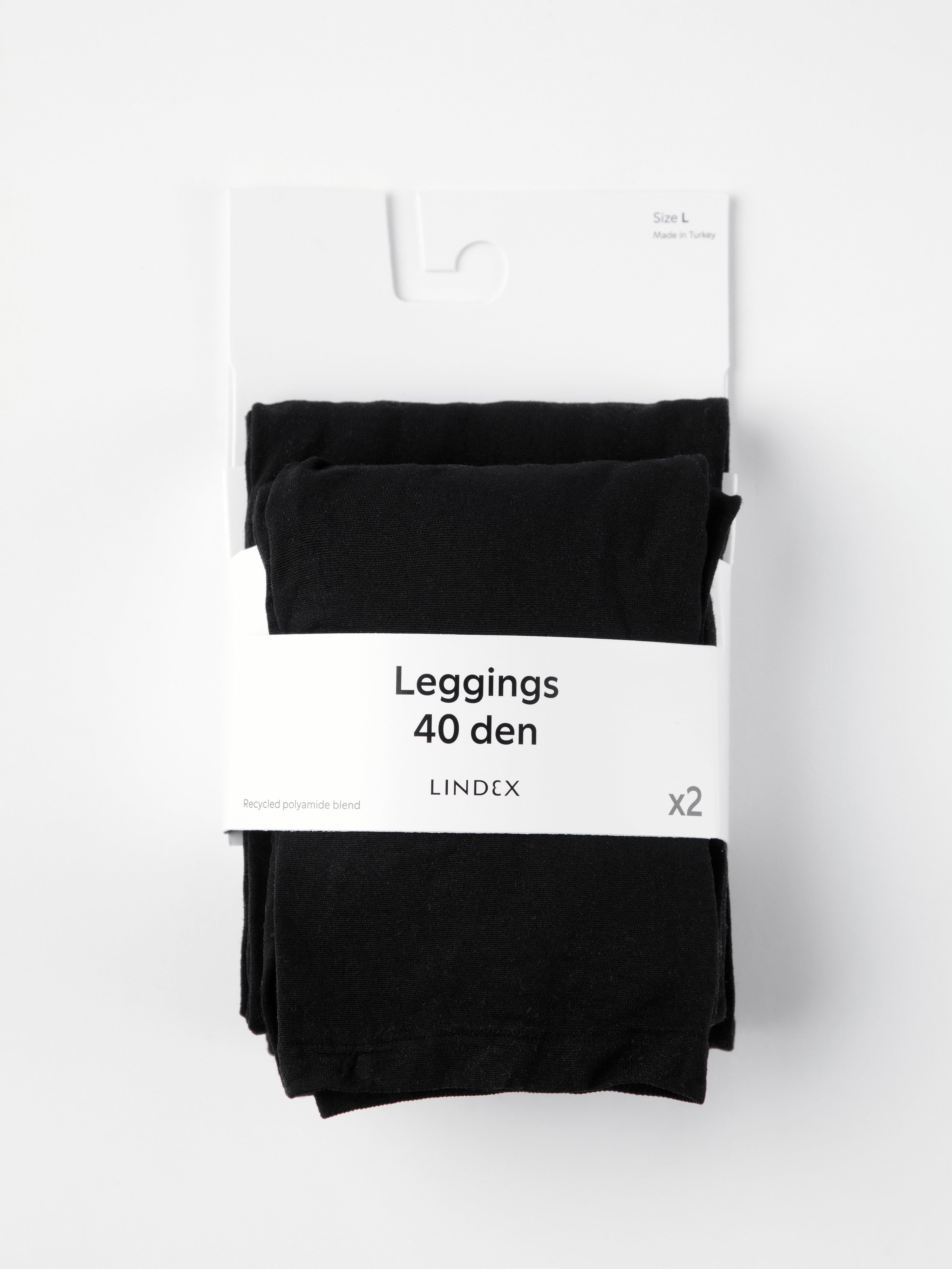 Kahdet mattapintaiset leggingsit, 40 denieriä, Lindex