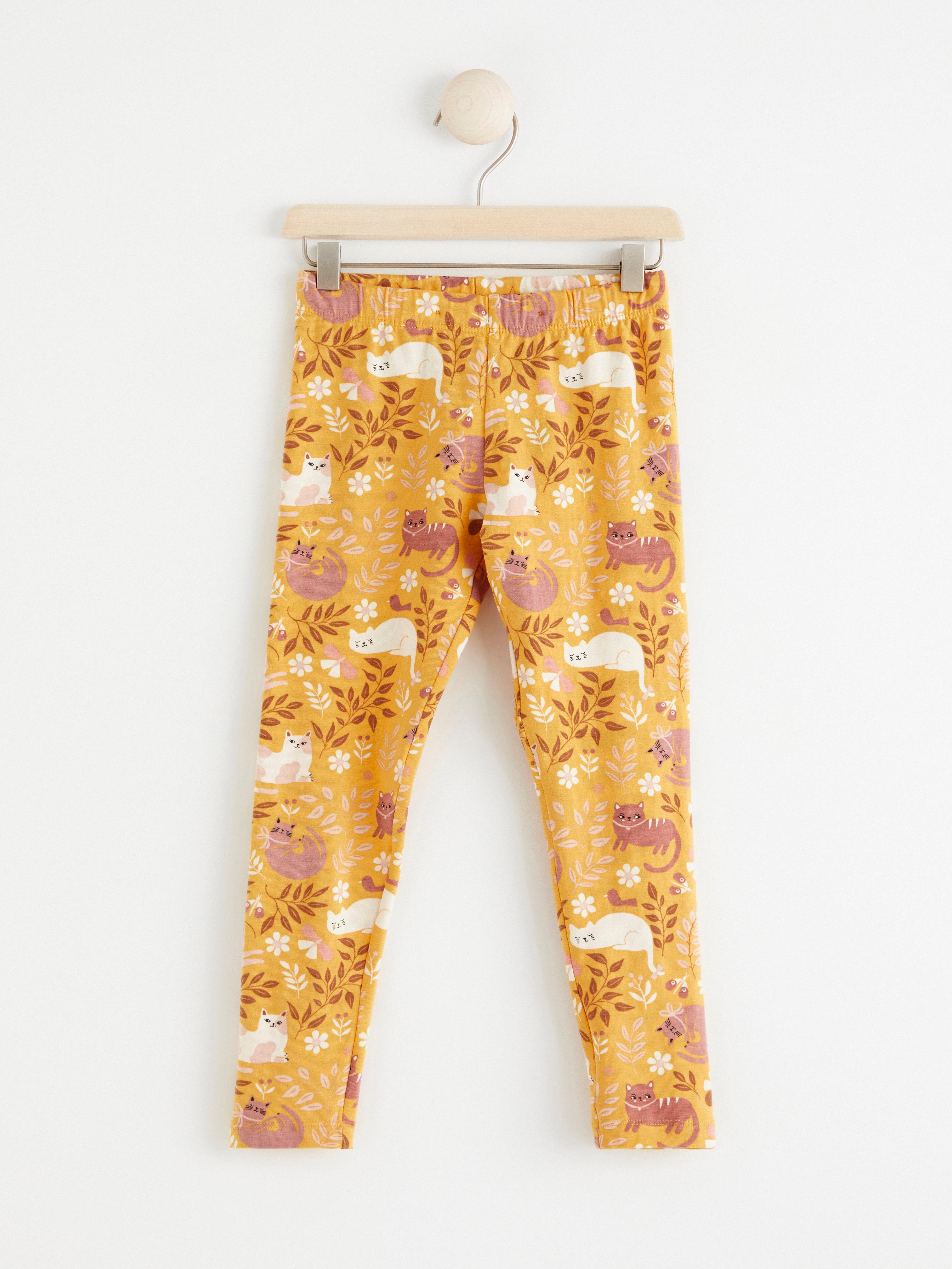 Leggings - Barn - Gul