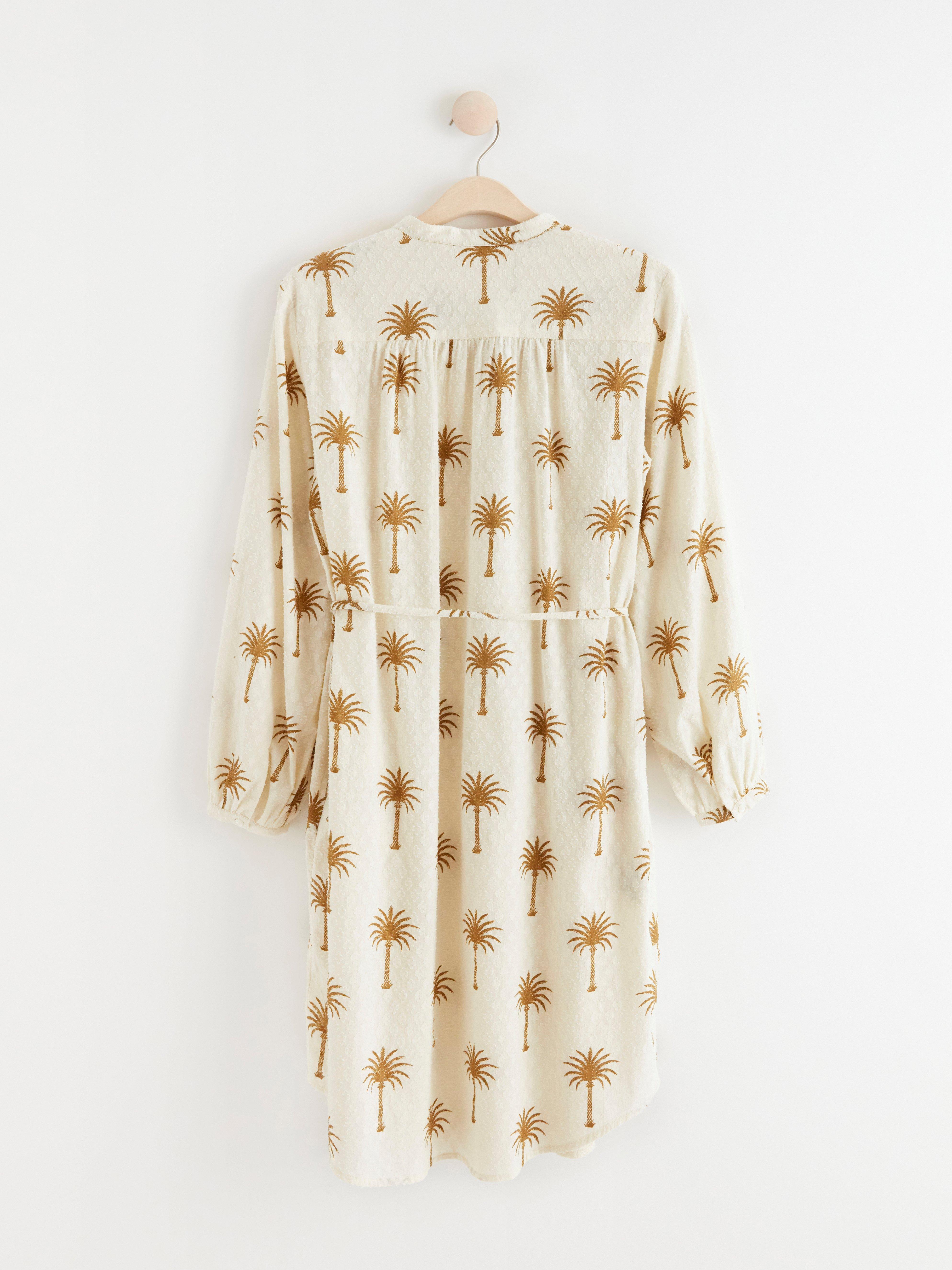 H&m palm tree embroidered dress sales