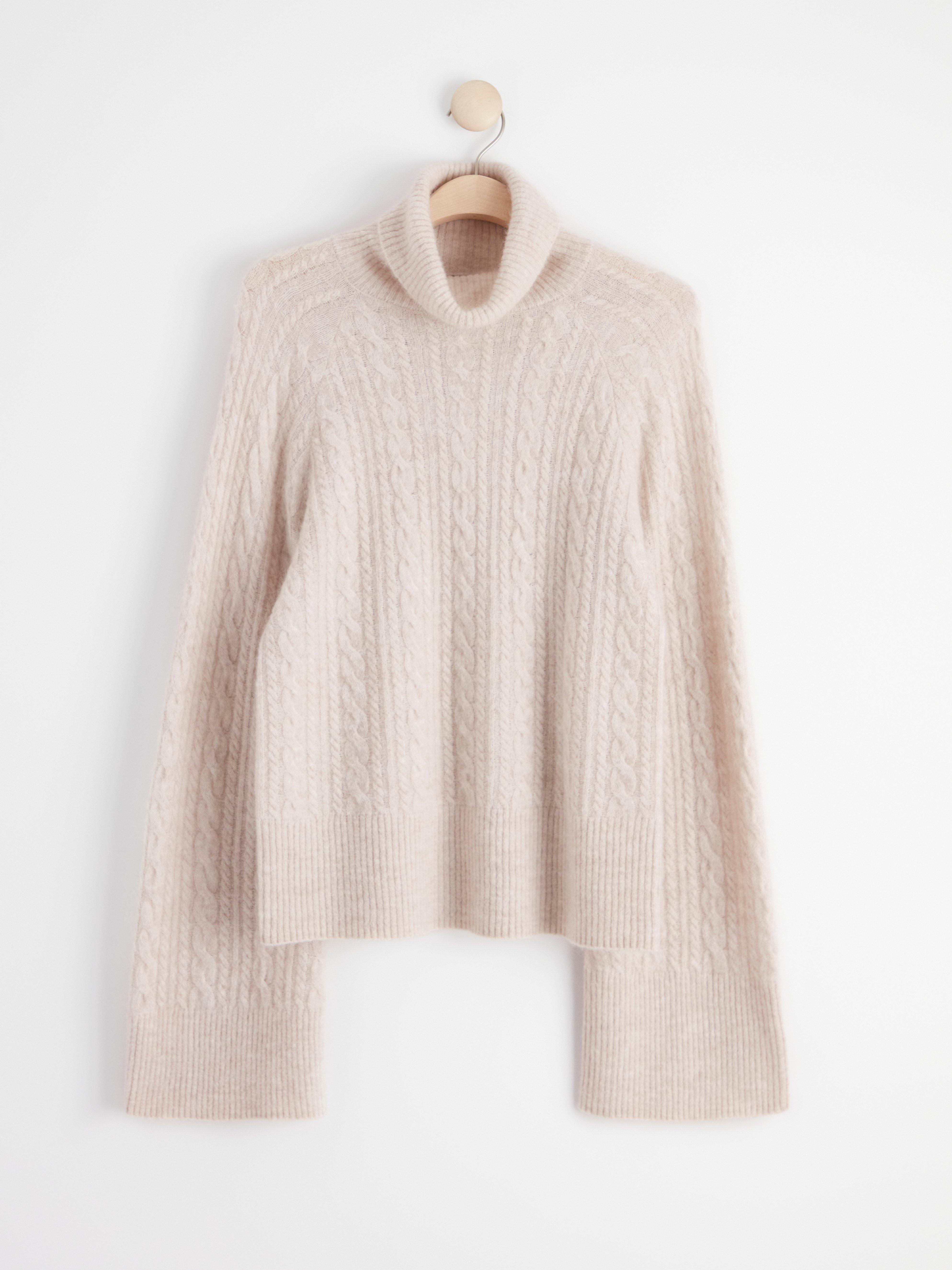 Roller Neck Sweater - Womens Wear - Beige
