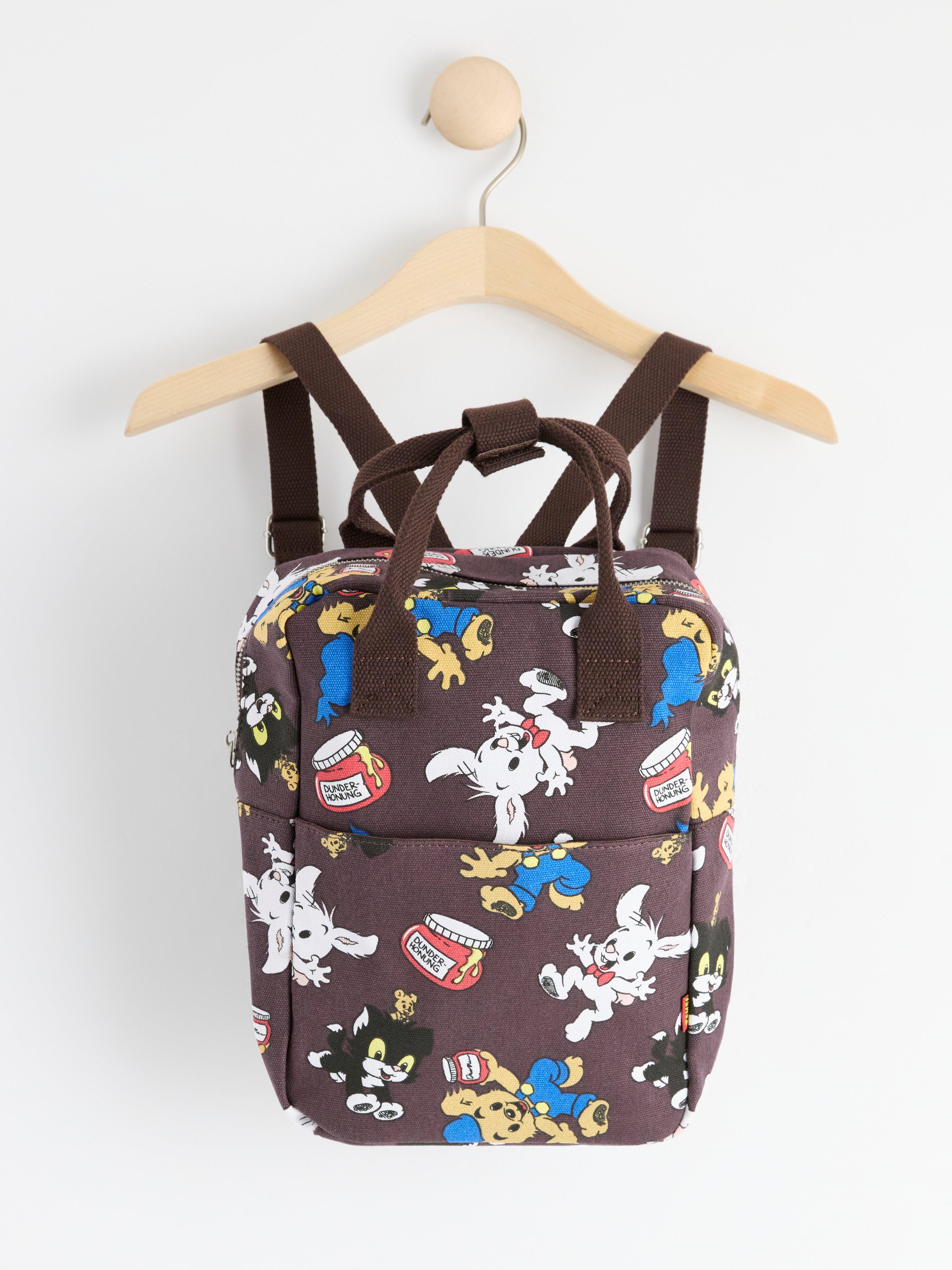 Ryggsäck i canvas med Bamse