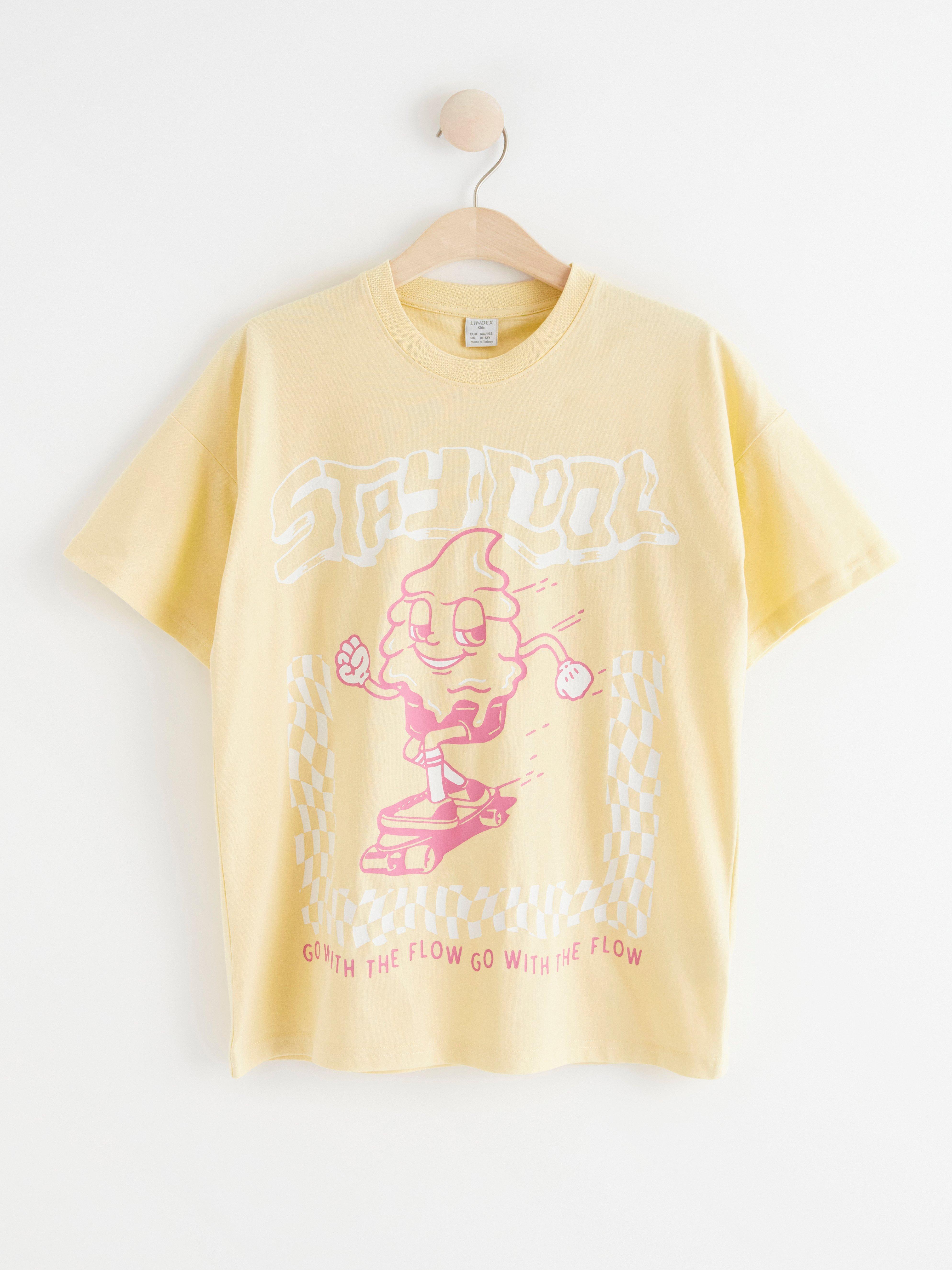 T-shirt - Barn - Gul