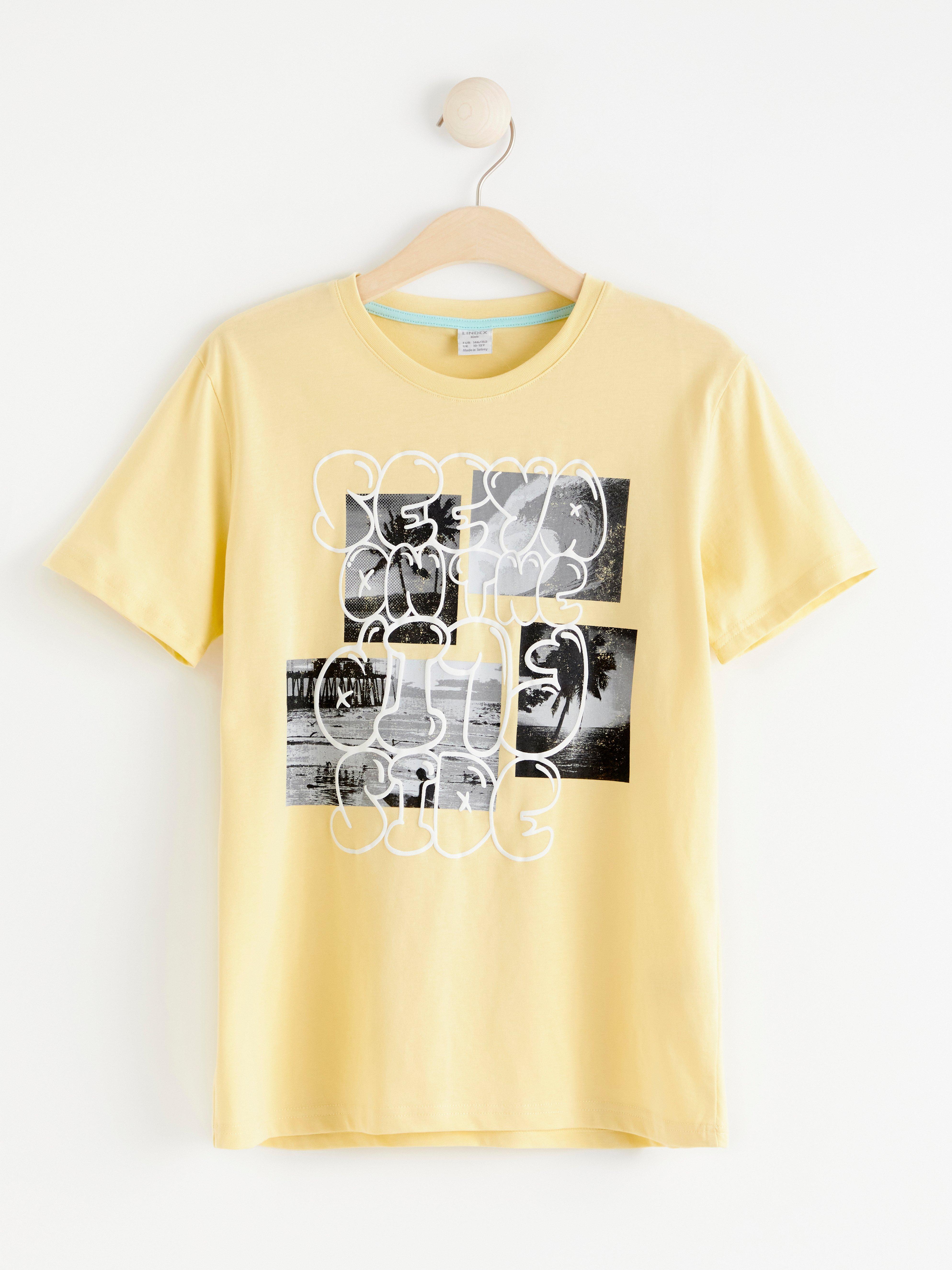 T-shirt - Barn - Gul