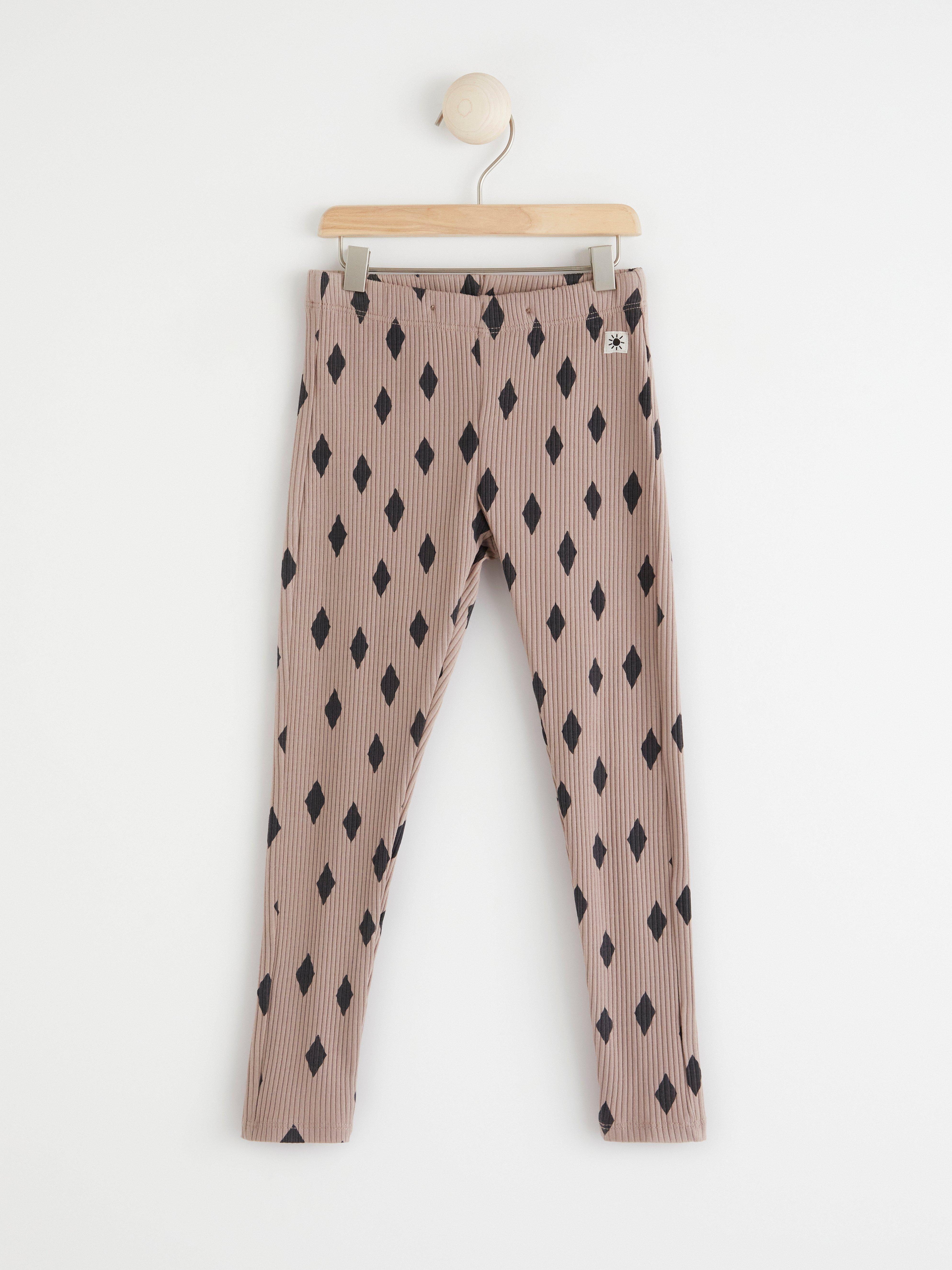 beige rib leggings