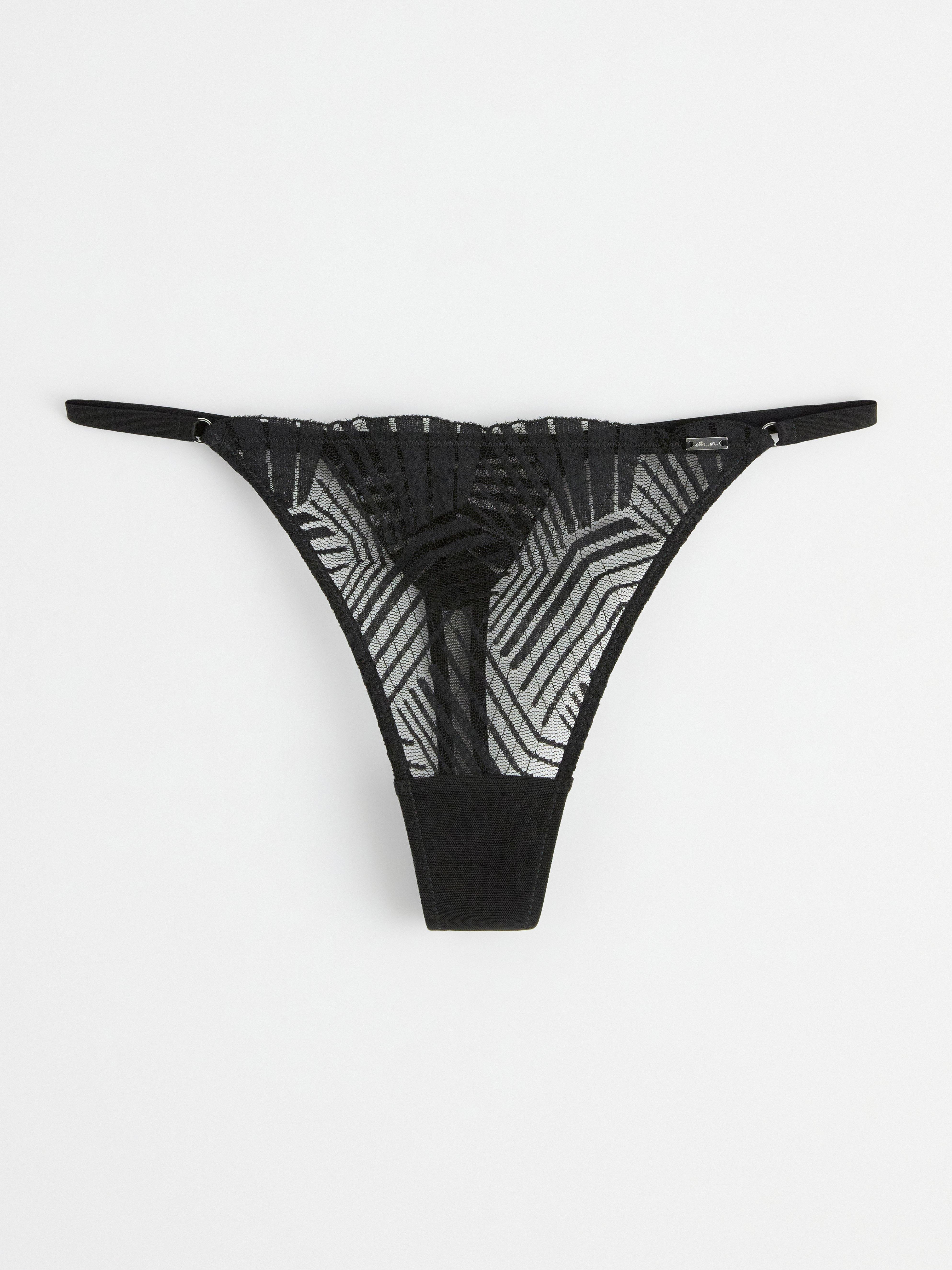 Tanga s nízkým pasem - Spodní prádlo - Černá
