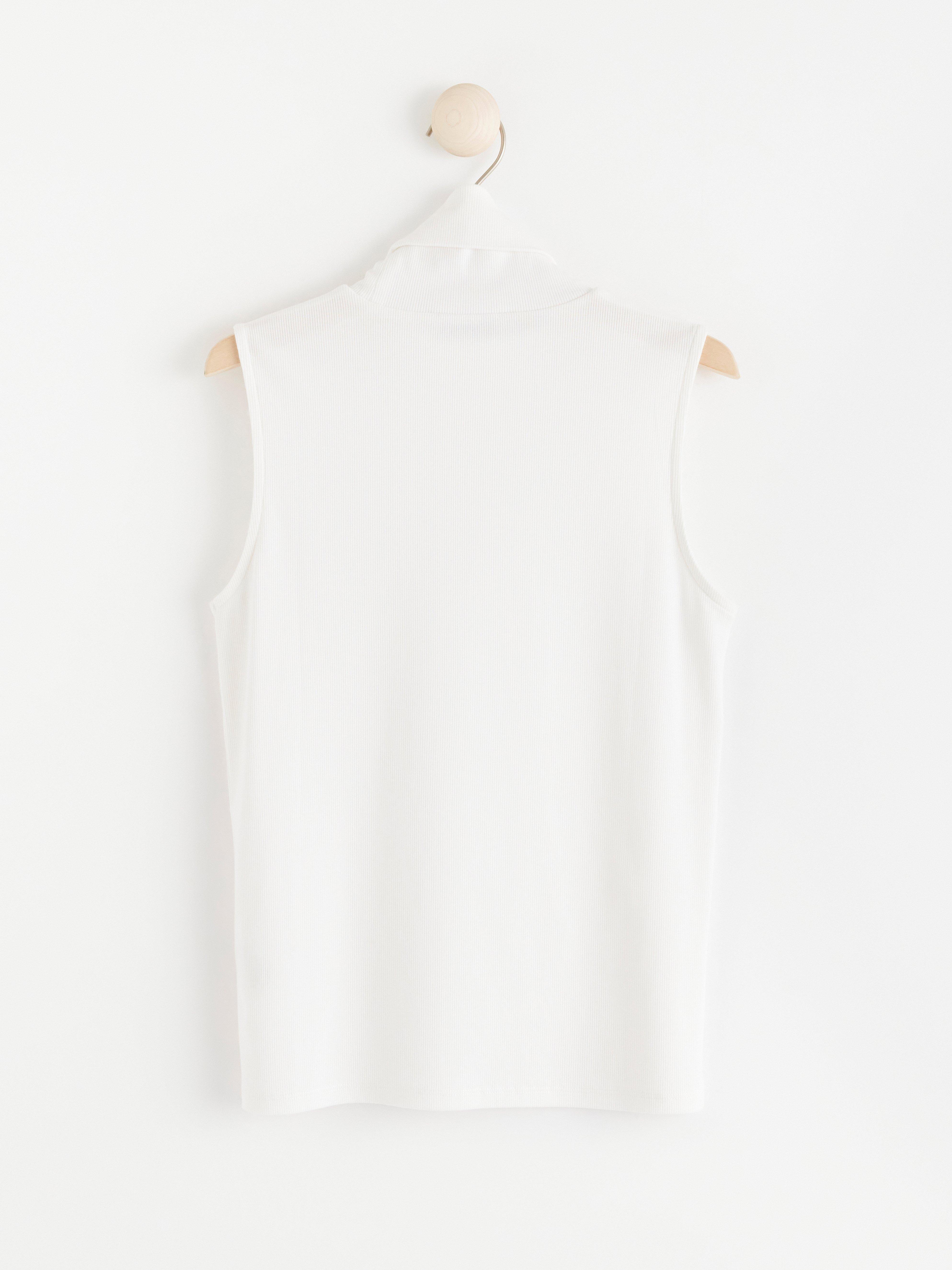 Roller Neck Top - Womens Wear - White