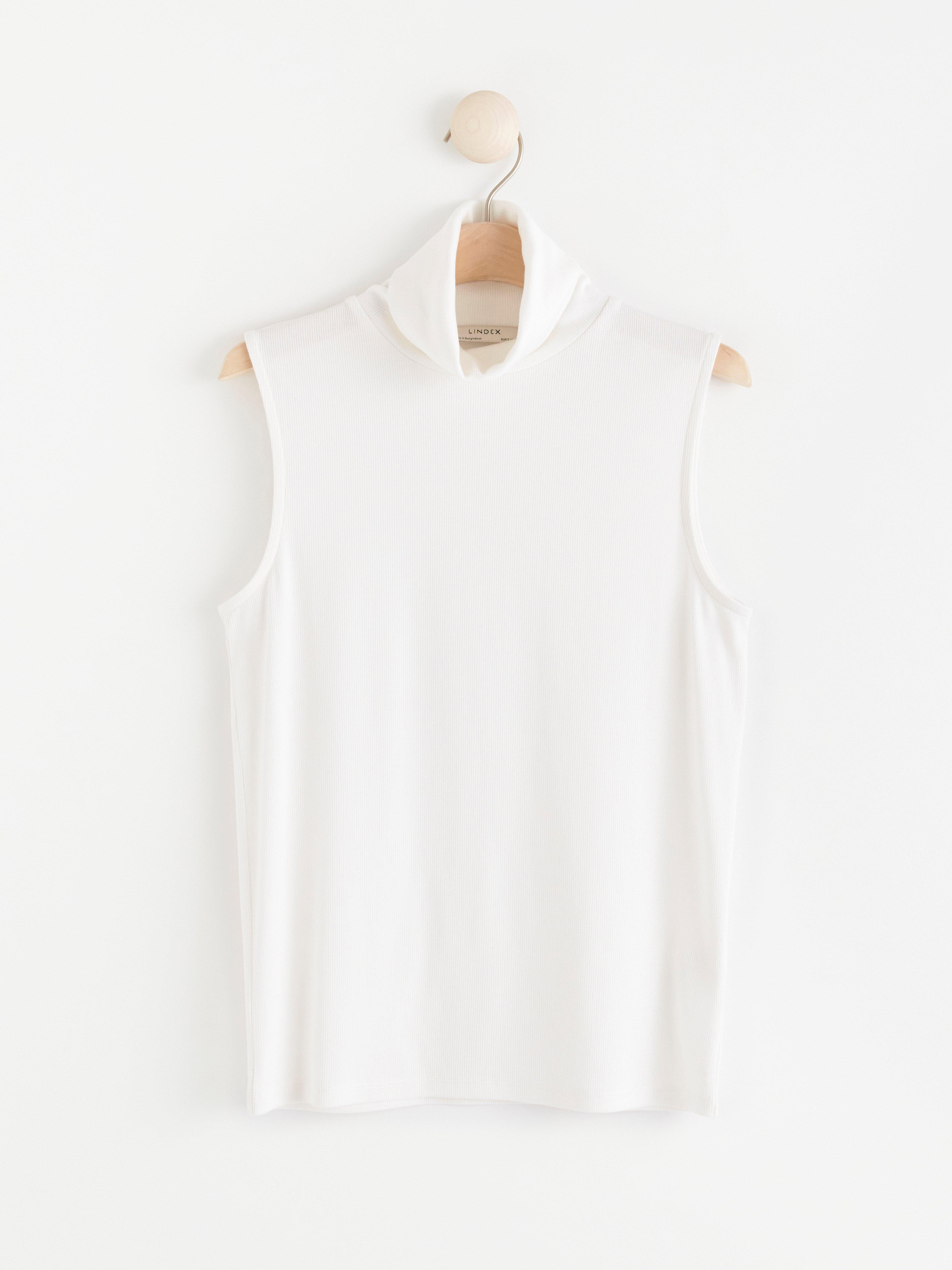 Roller Neck Top - Womens Wear - White