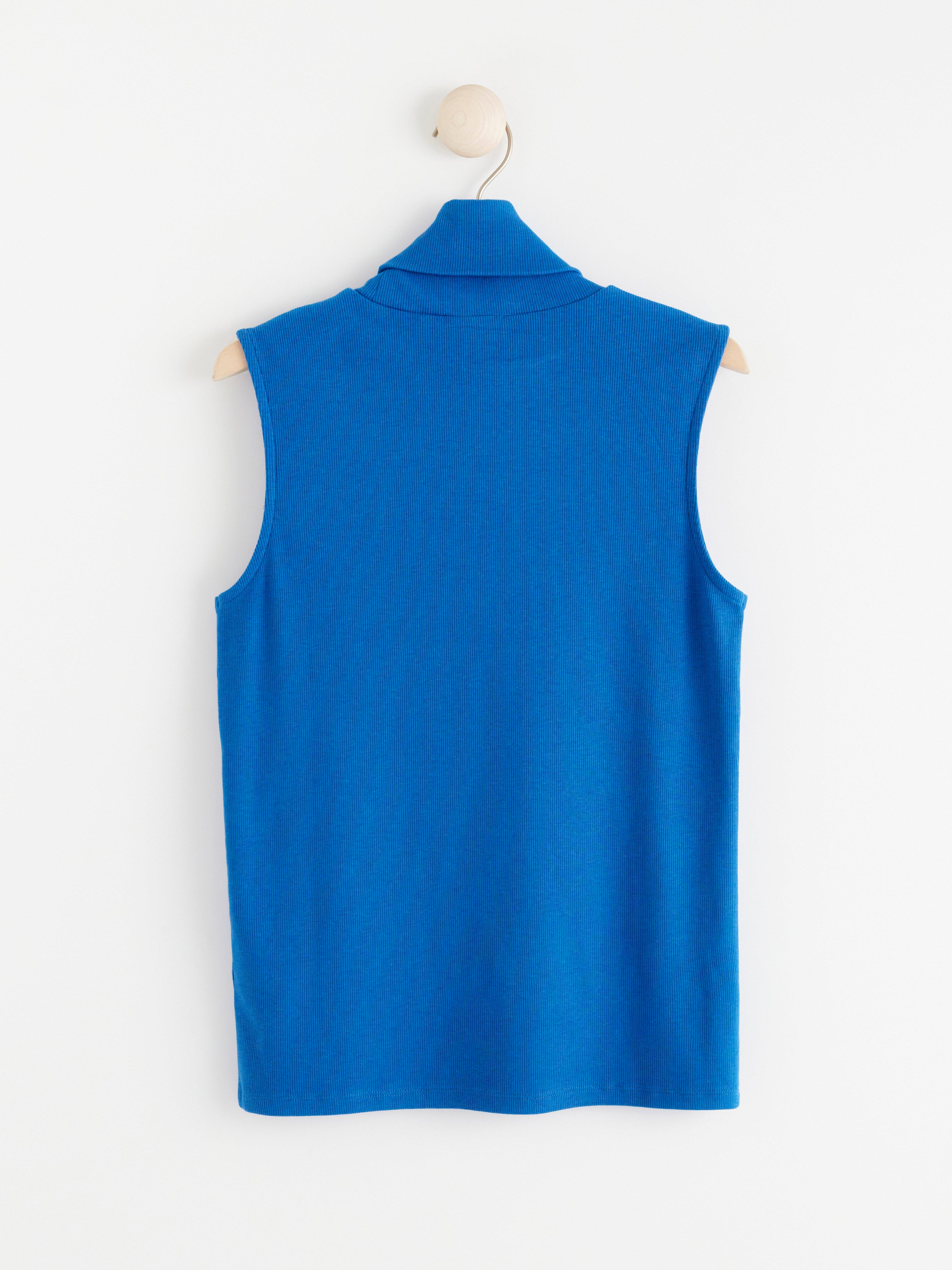 Roller Neck Top - Womens Wear - Blue