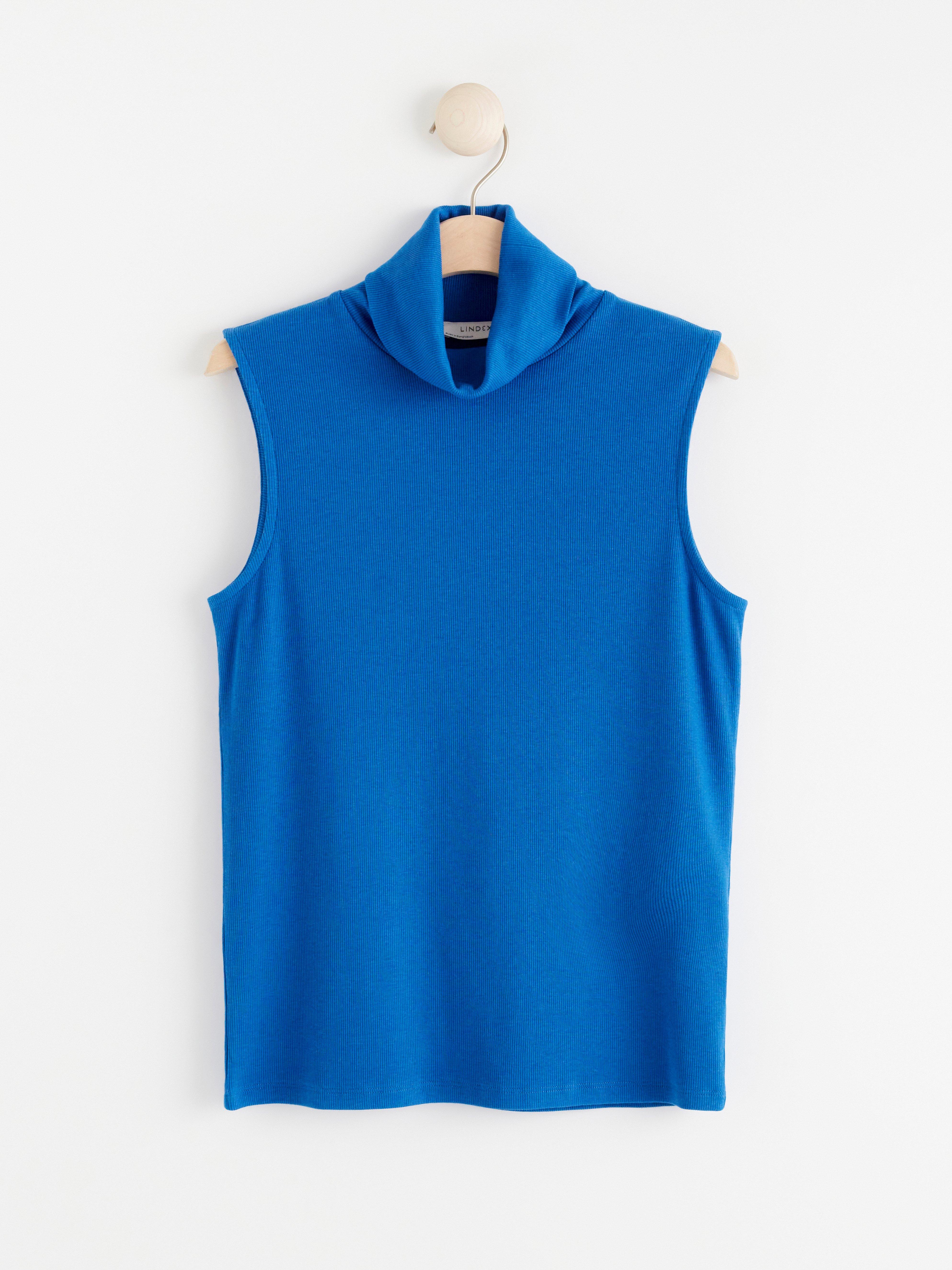 Roller Neck Top - Womens Wear - Blue