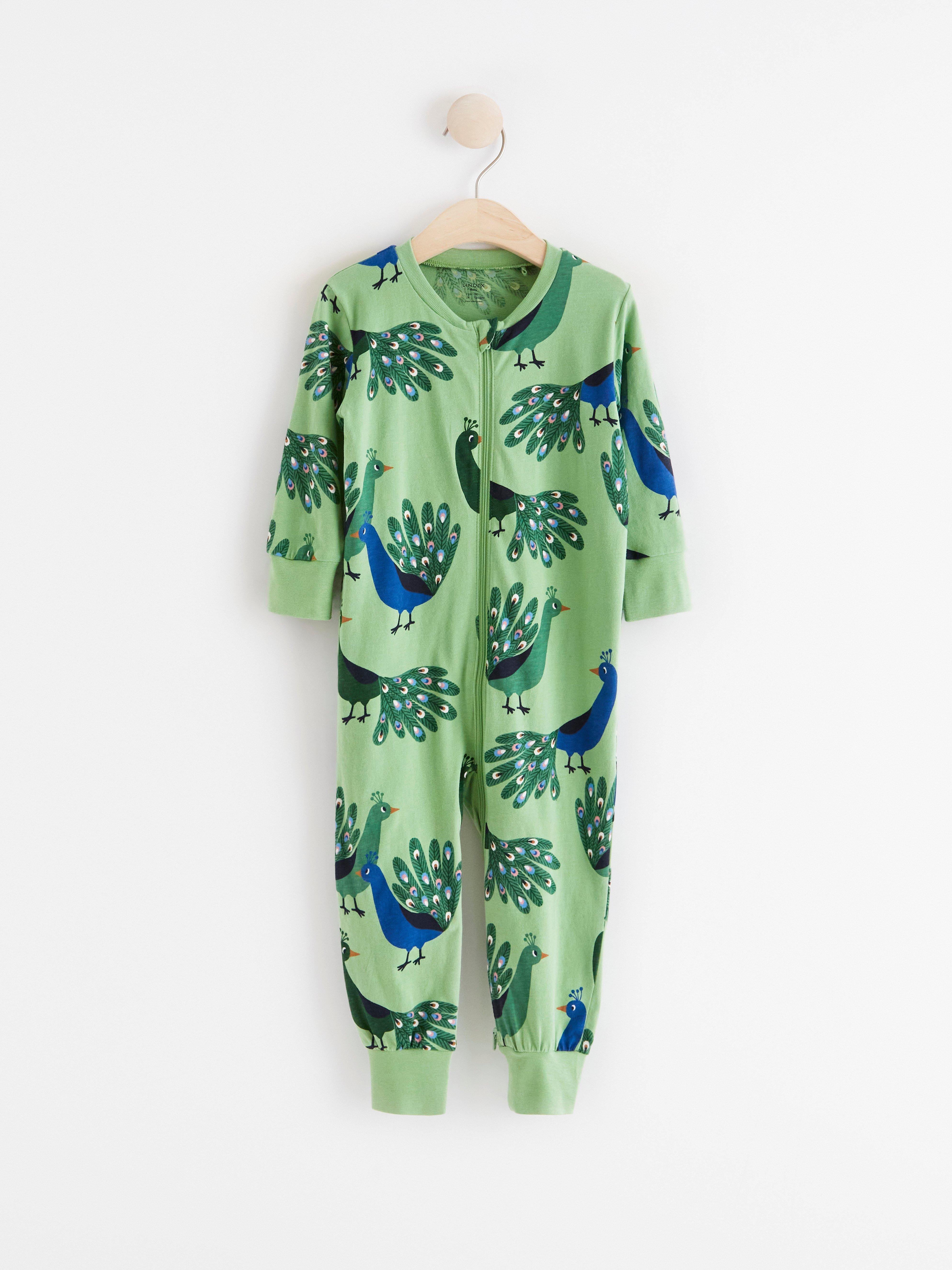 Riikinkukkokuvioitu pyjama, Lindex