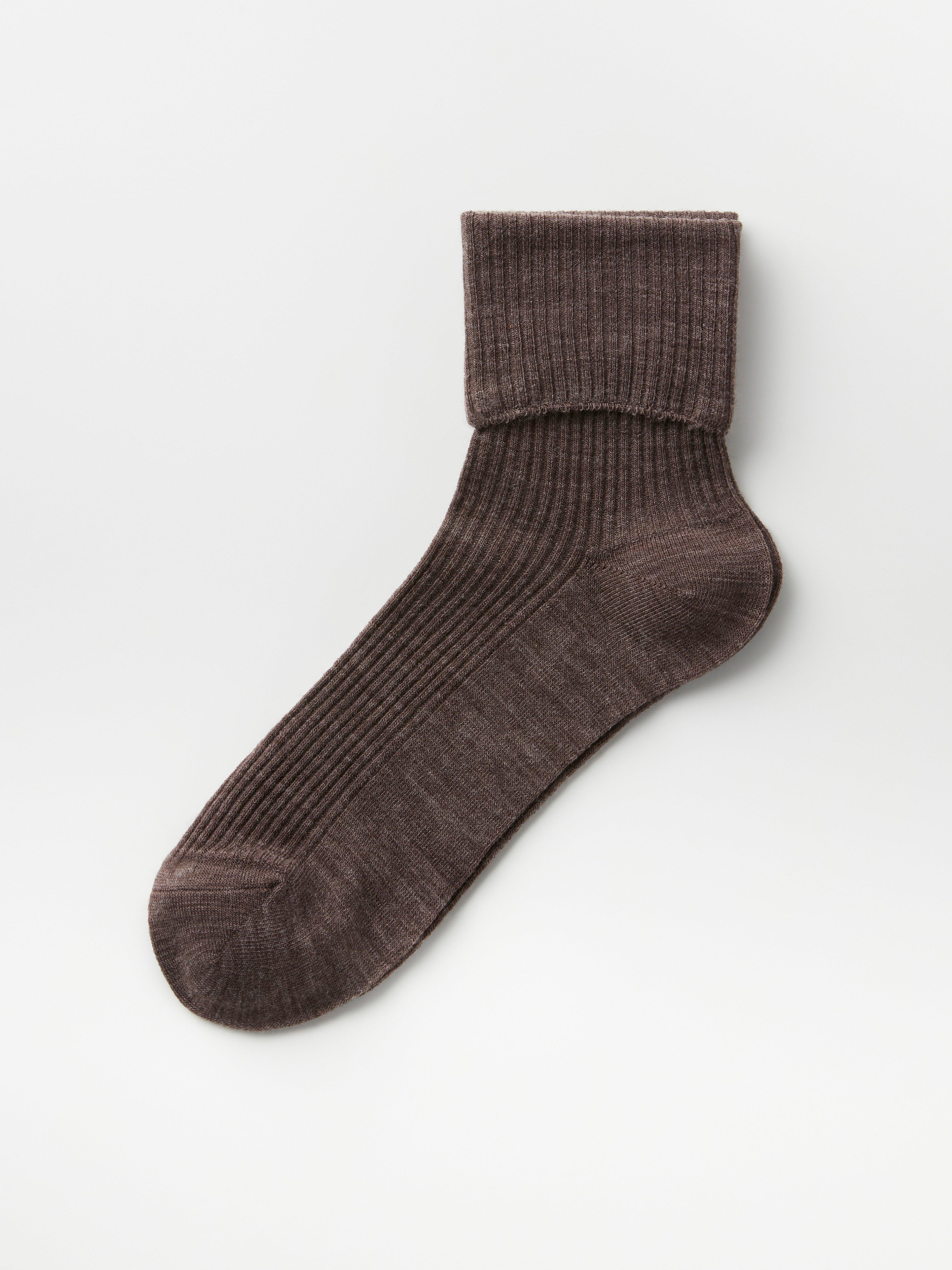Ribbed merino wool socks