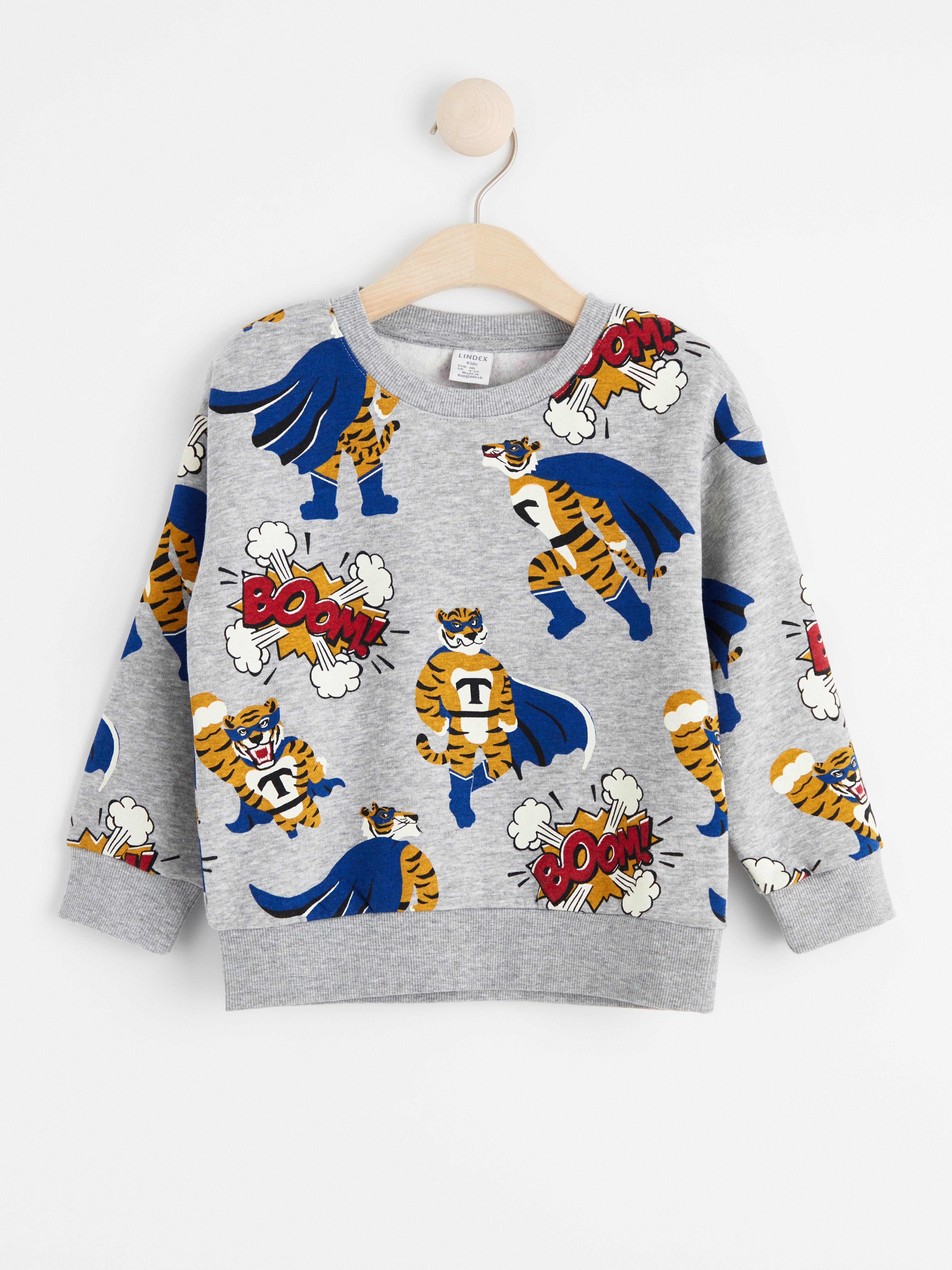 Sweatshirt - Barn - Grå