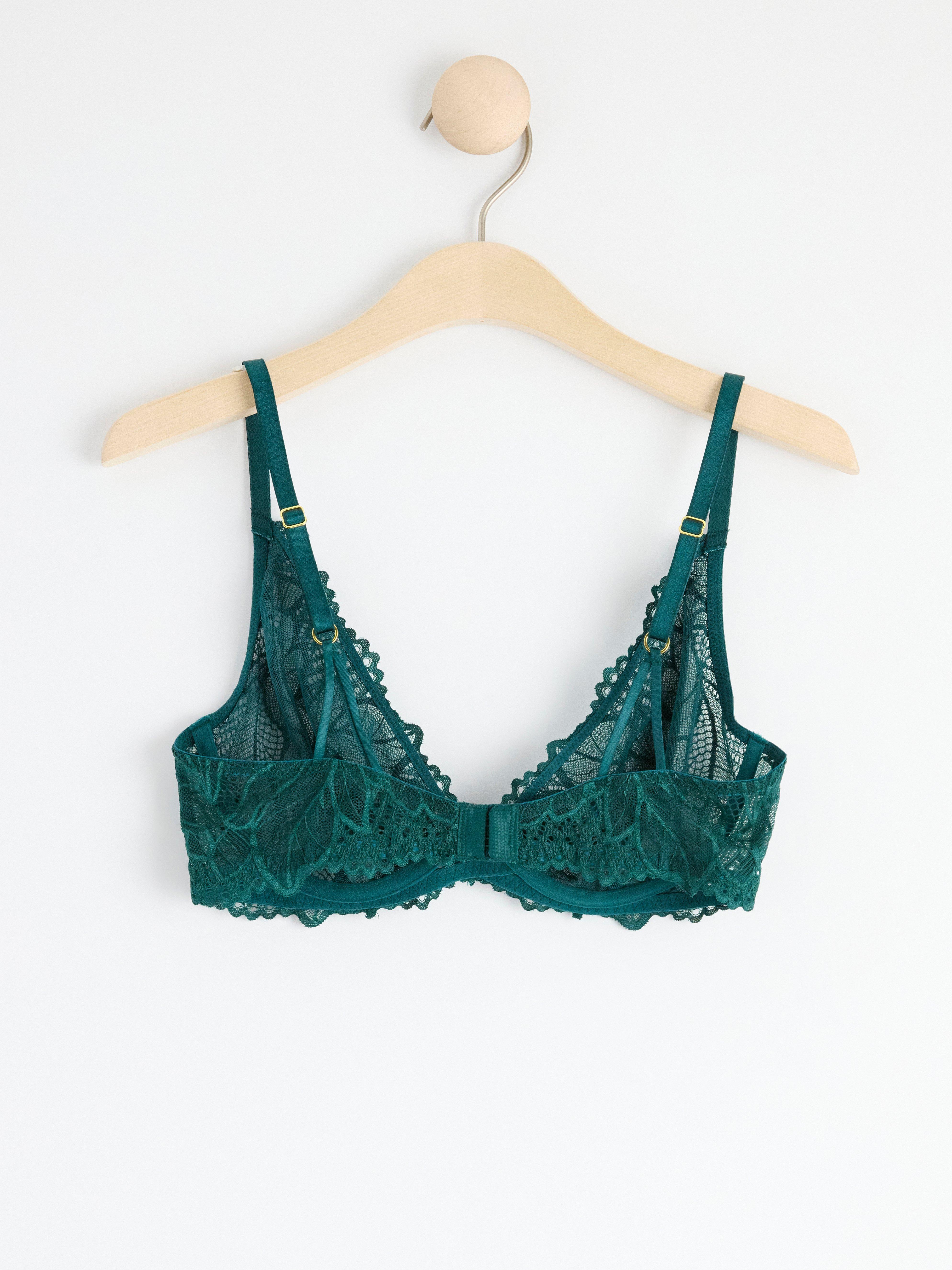 Unpadded Bra - Lingerie - Turquoise