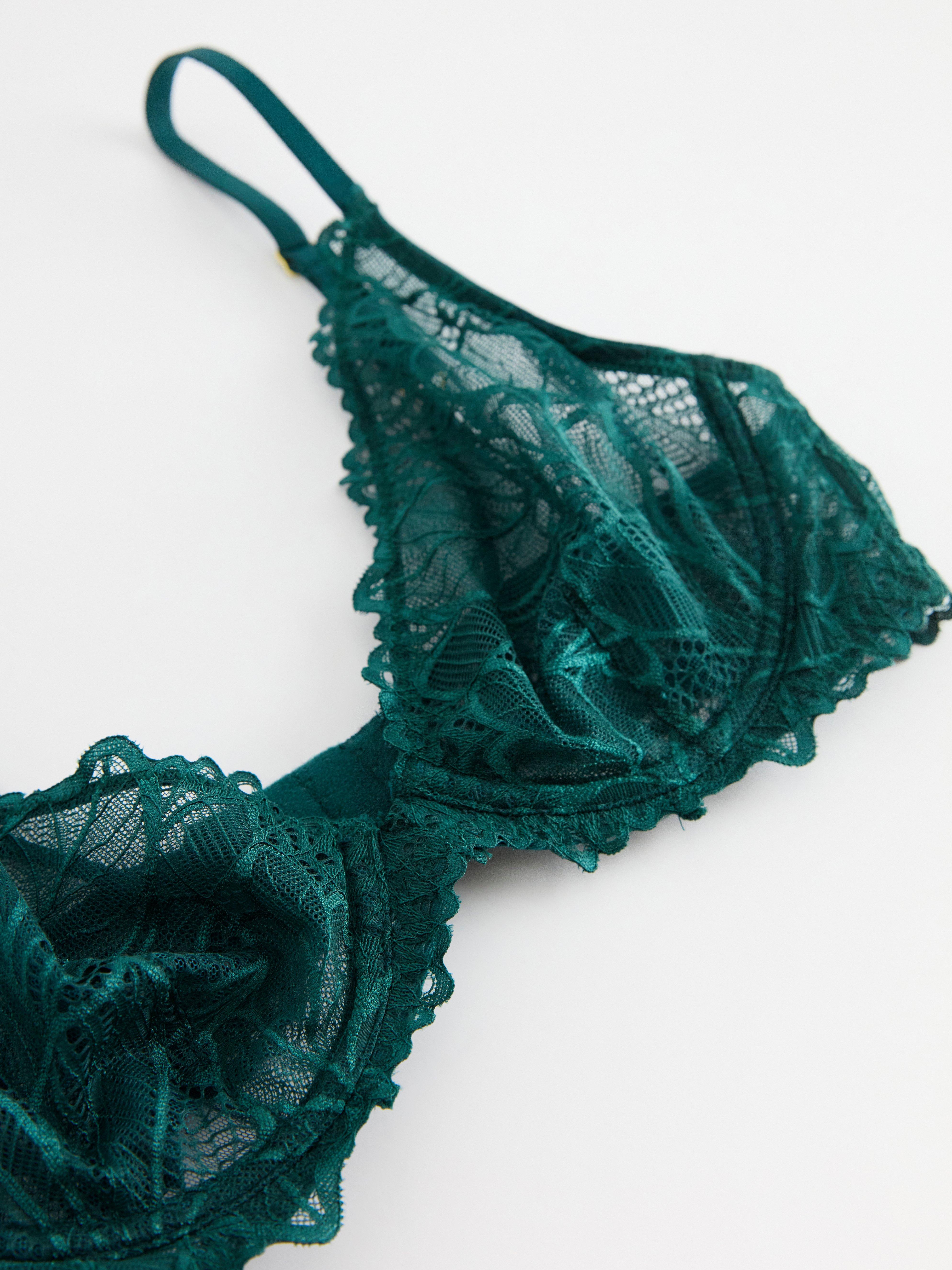 Unpadded Bra - Lingerie - Turquoise
