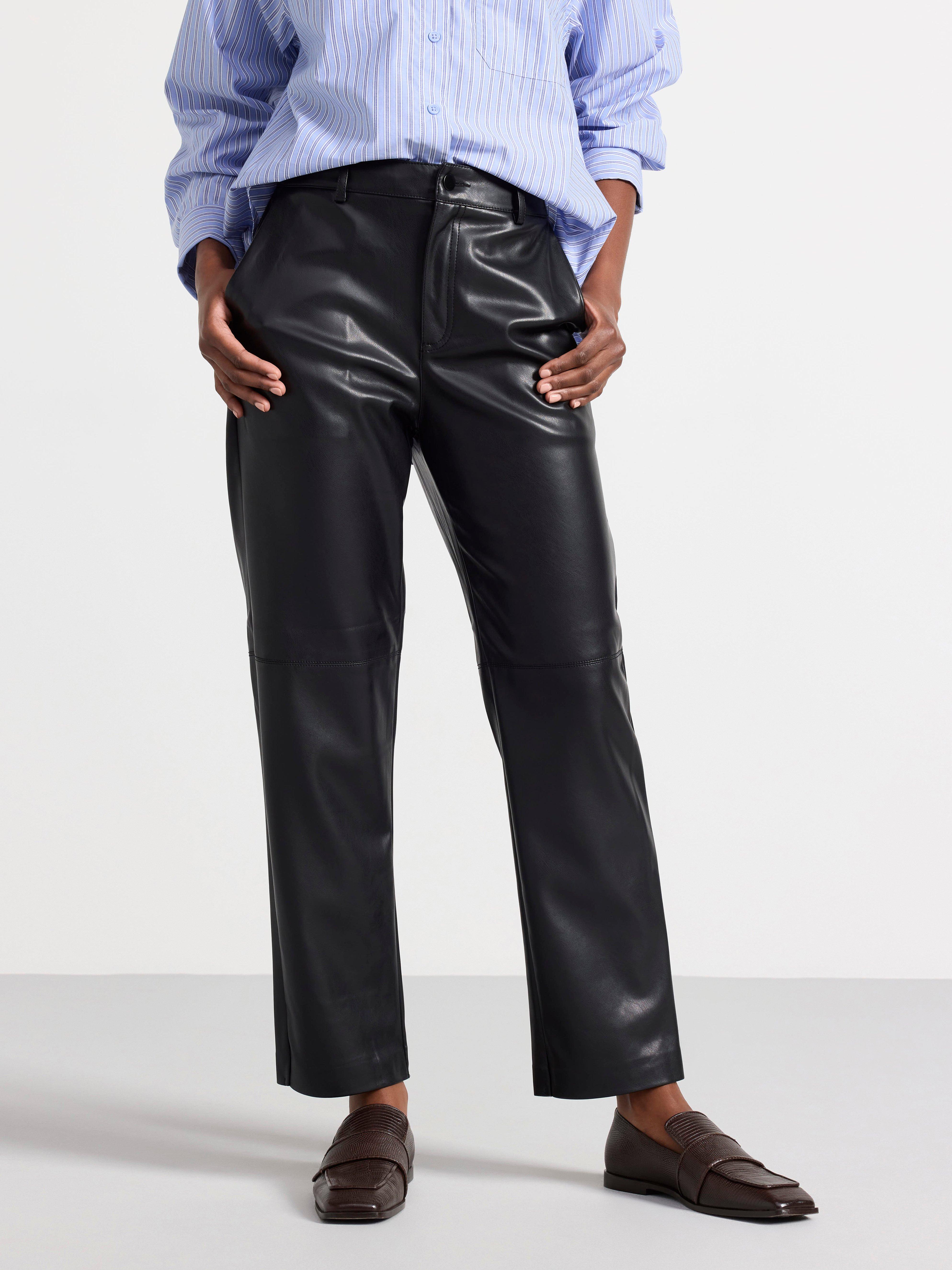 cropped leather trousers