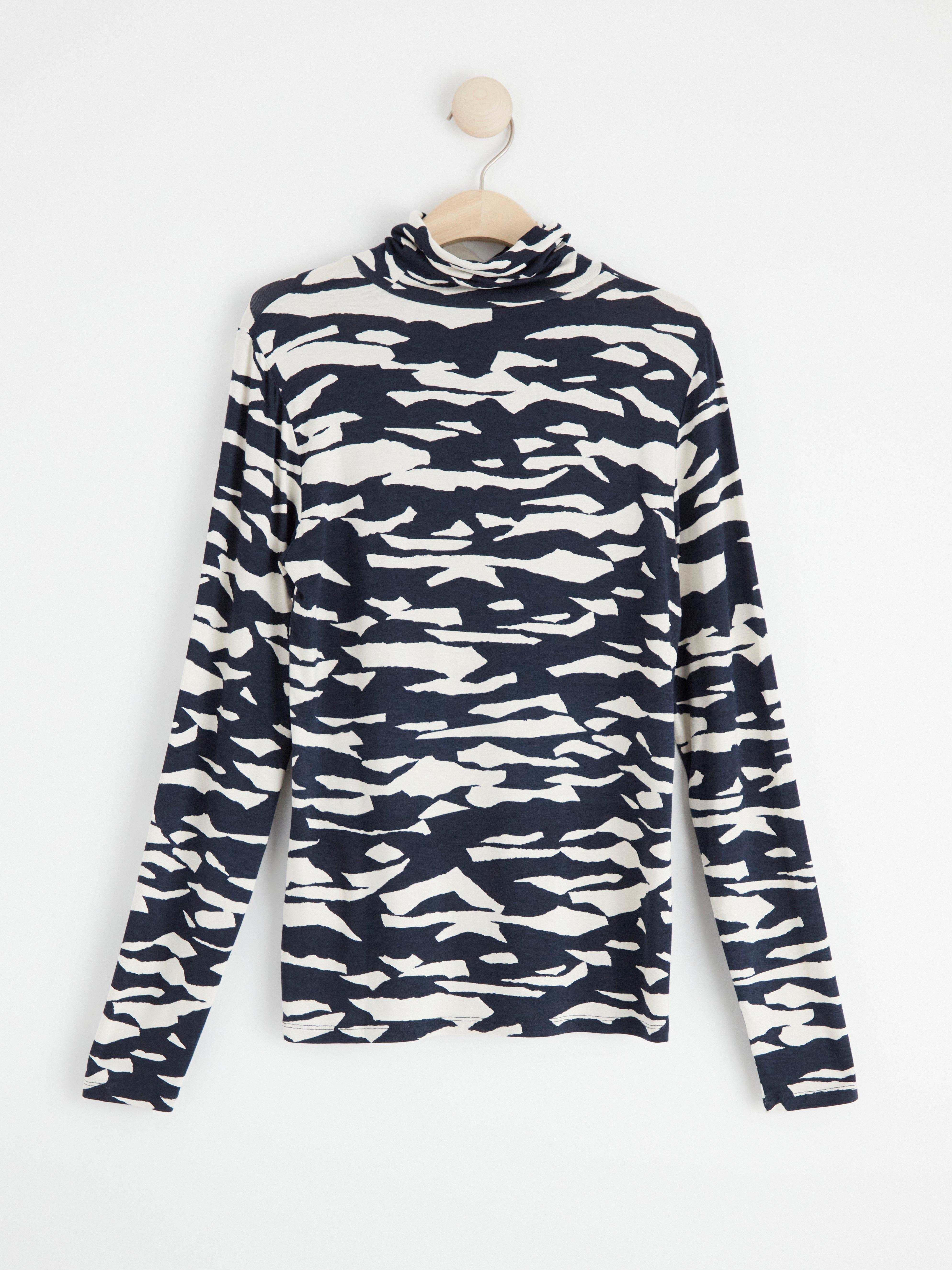 Roller Neck Top - Womens Wear - Blue