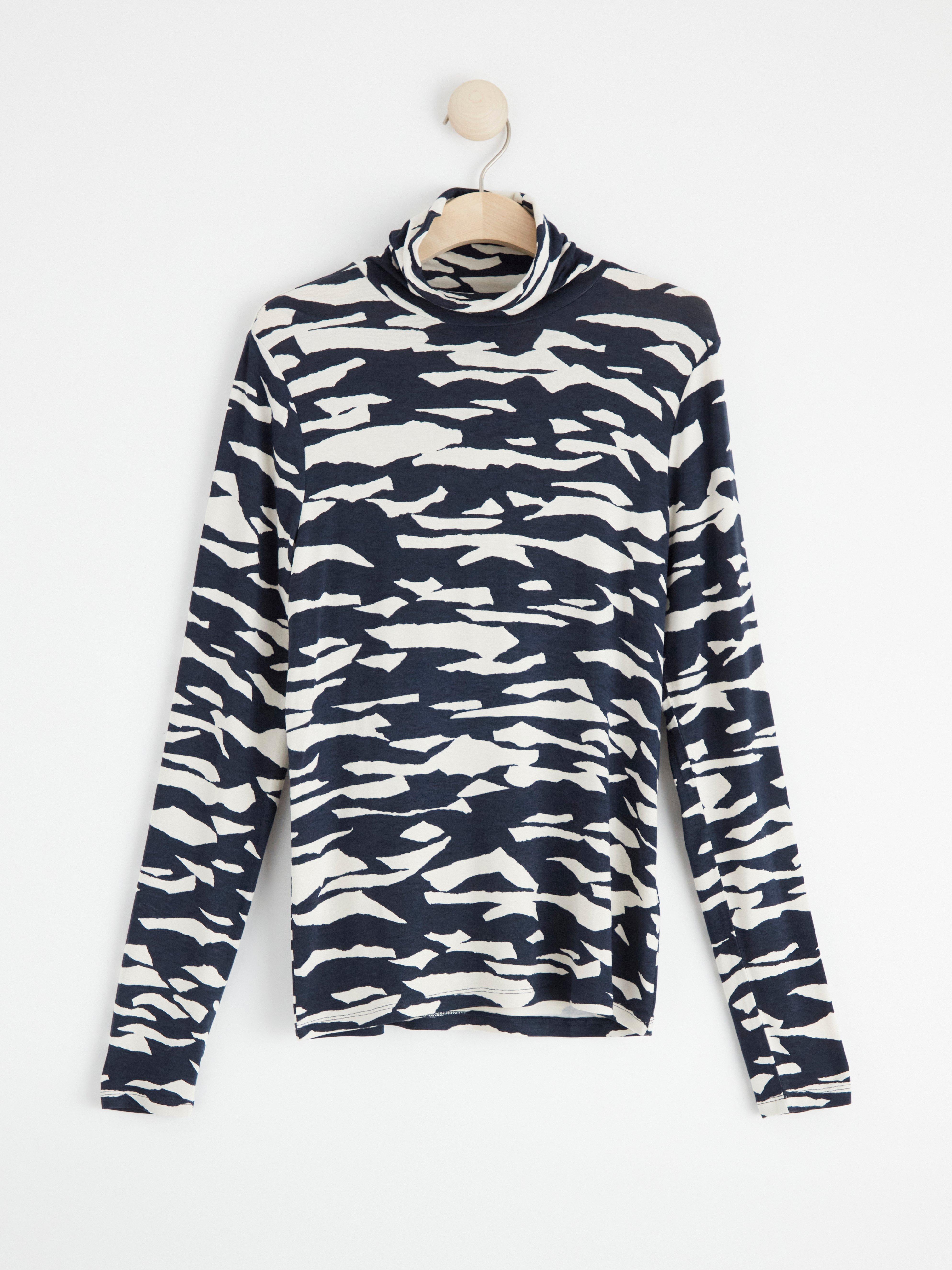 Roller Neck Top - Womens Wear - Blue