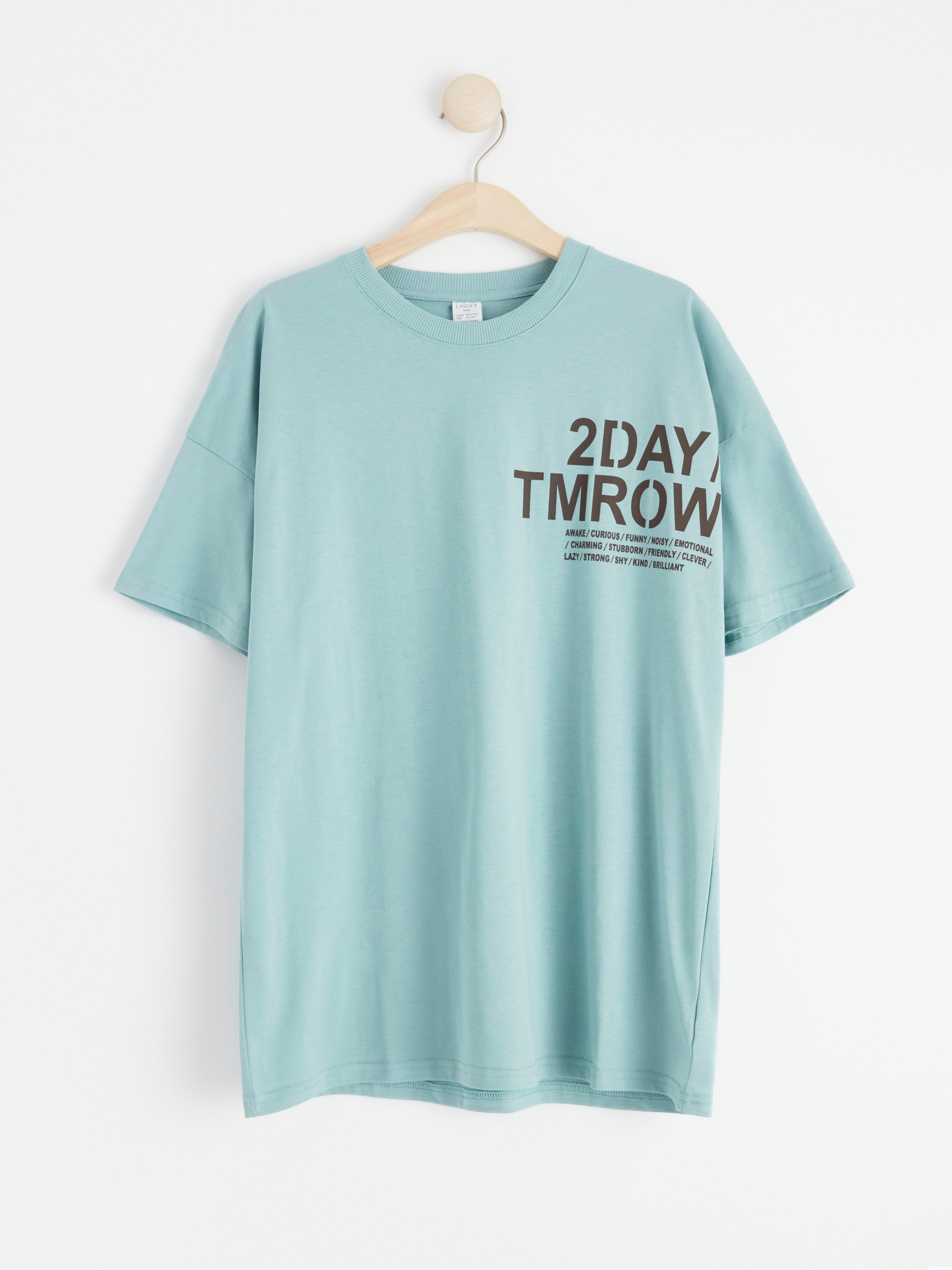 T-shirt - Barn - Turkis