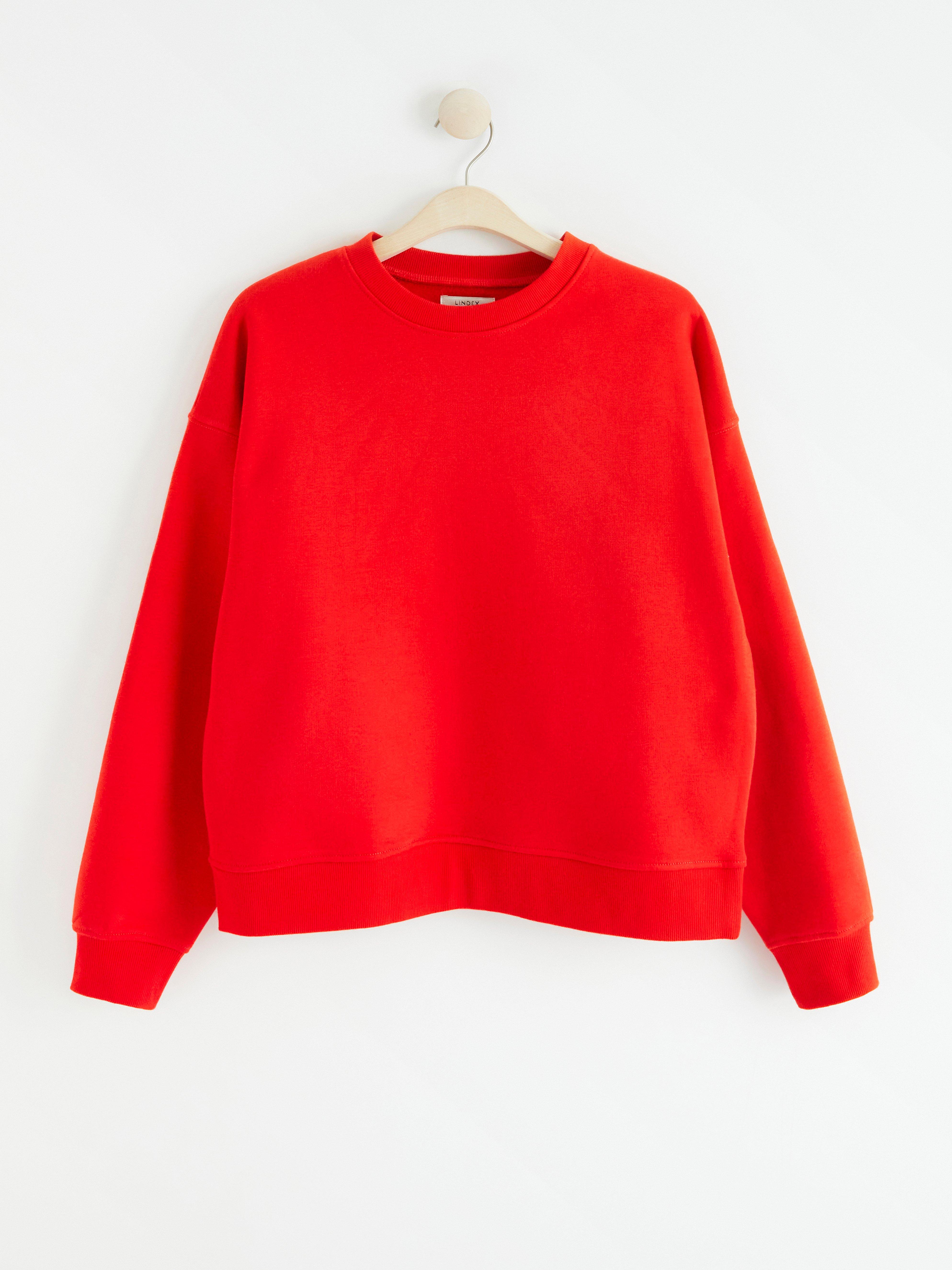 Sweatshirt - Dam - Röd