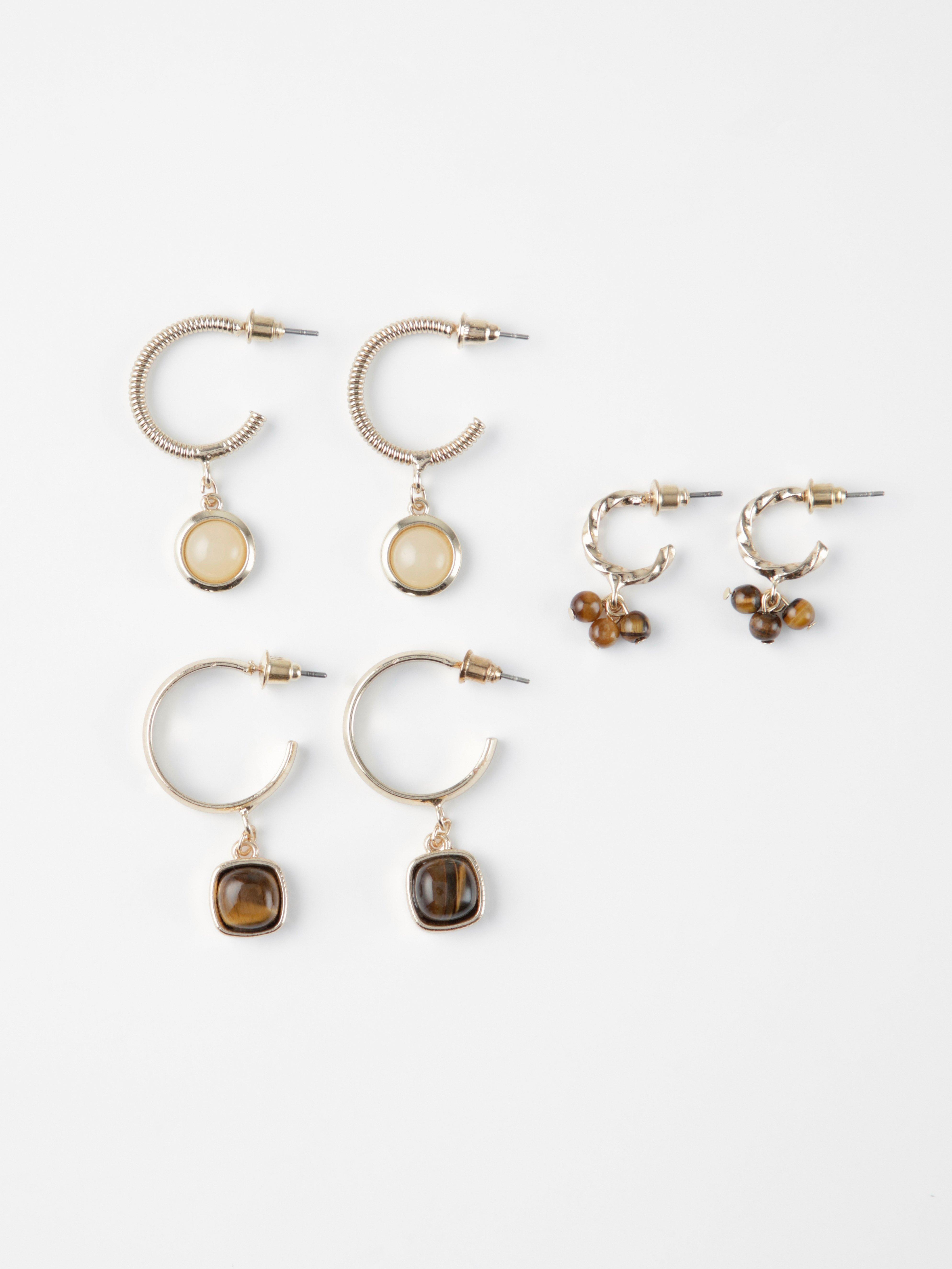 Earrings - Womens Wear - Brown