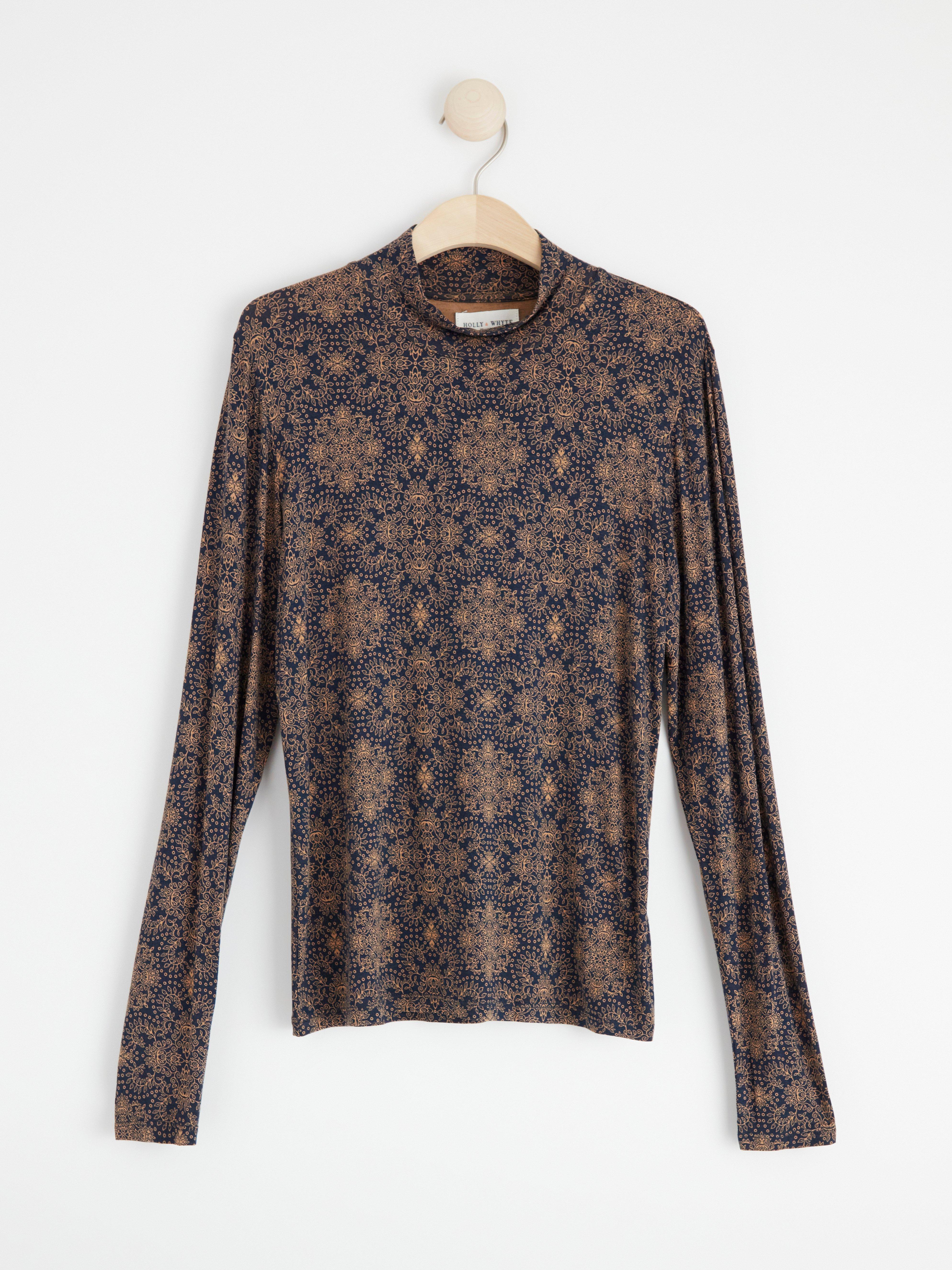 Roller Neck Top - Womens Wear - Blue