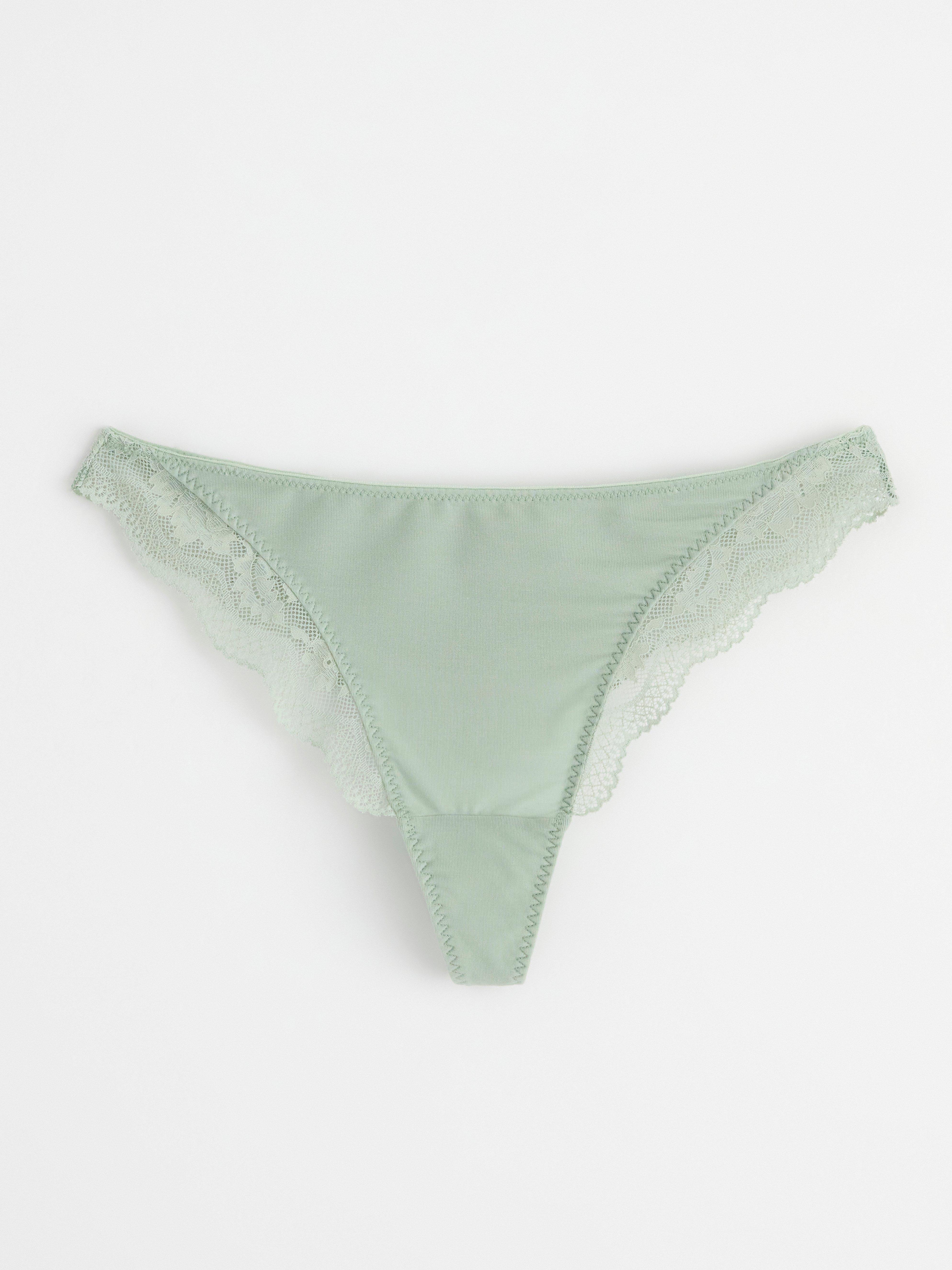 Stringtrosa regular - Underkläder - Grön