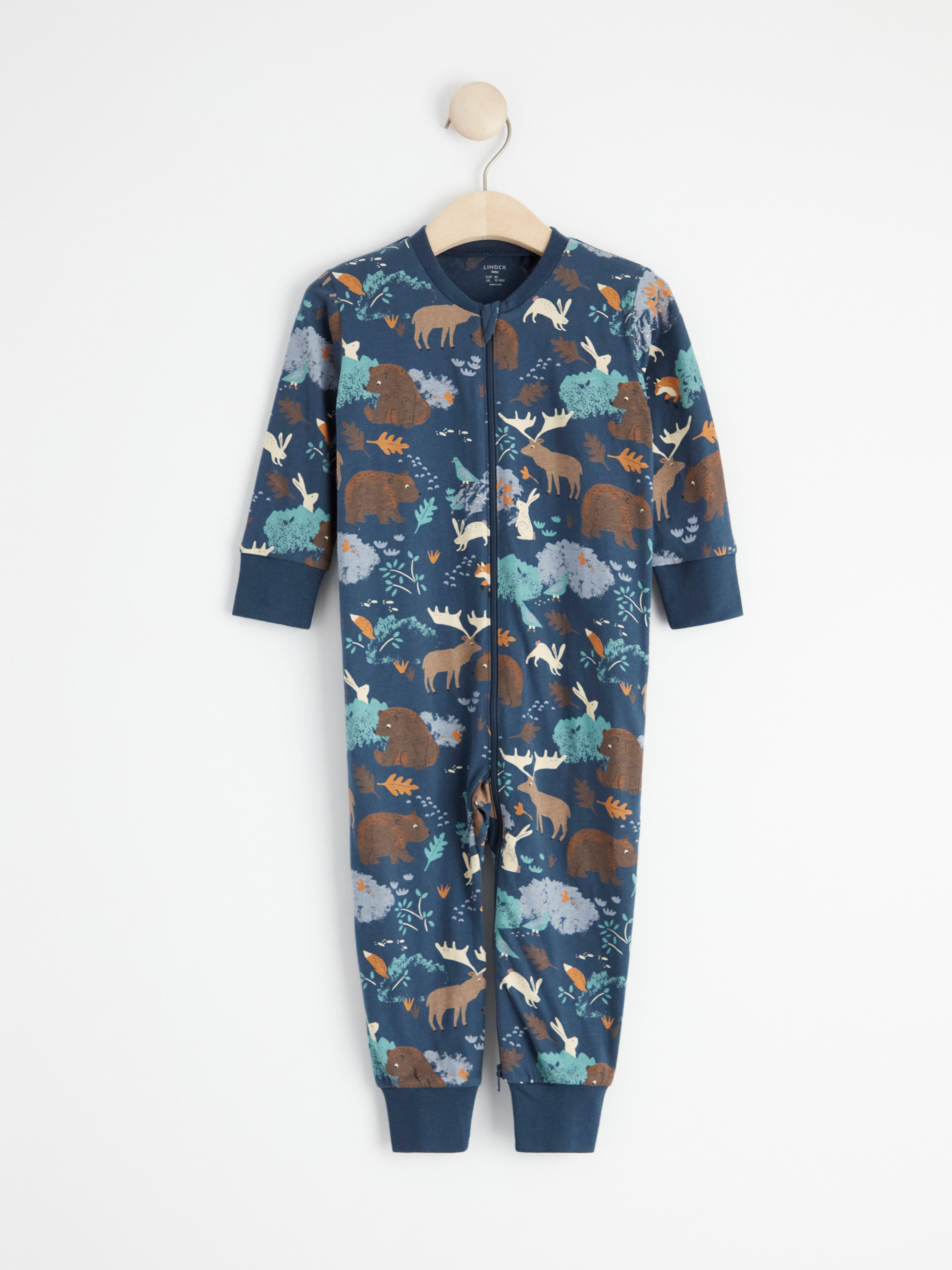 Pyjama, jossa metsäneläimiä, Lindex