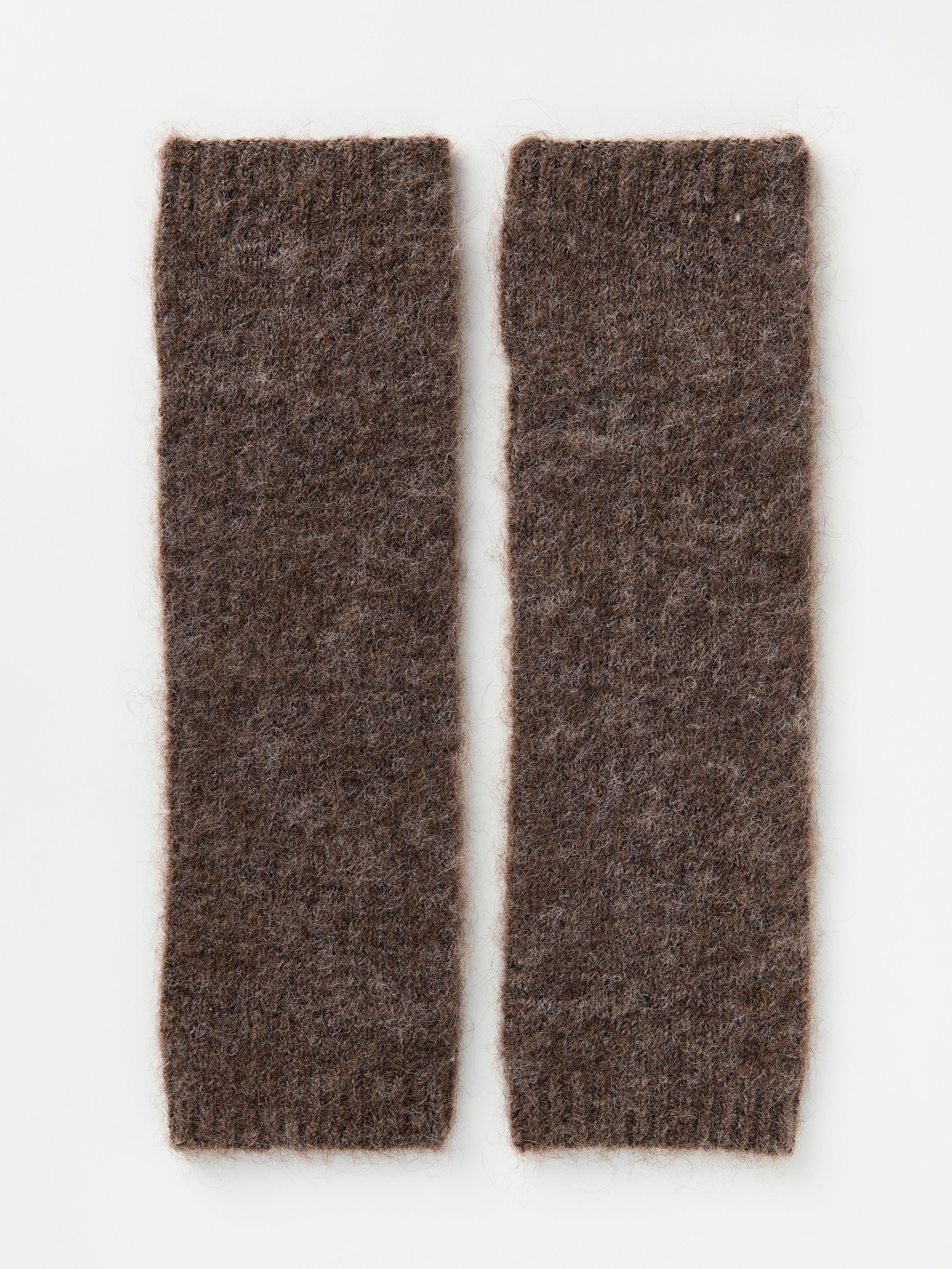 Stickade handledsvärmare i ullblandning
