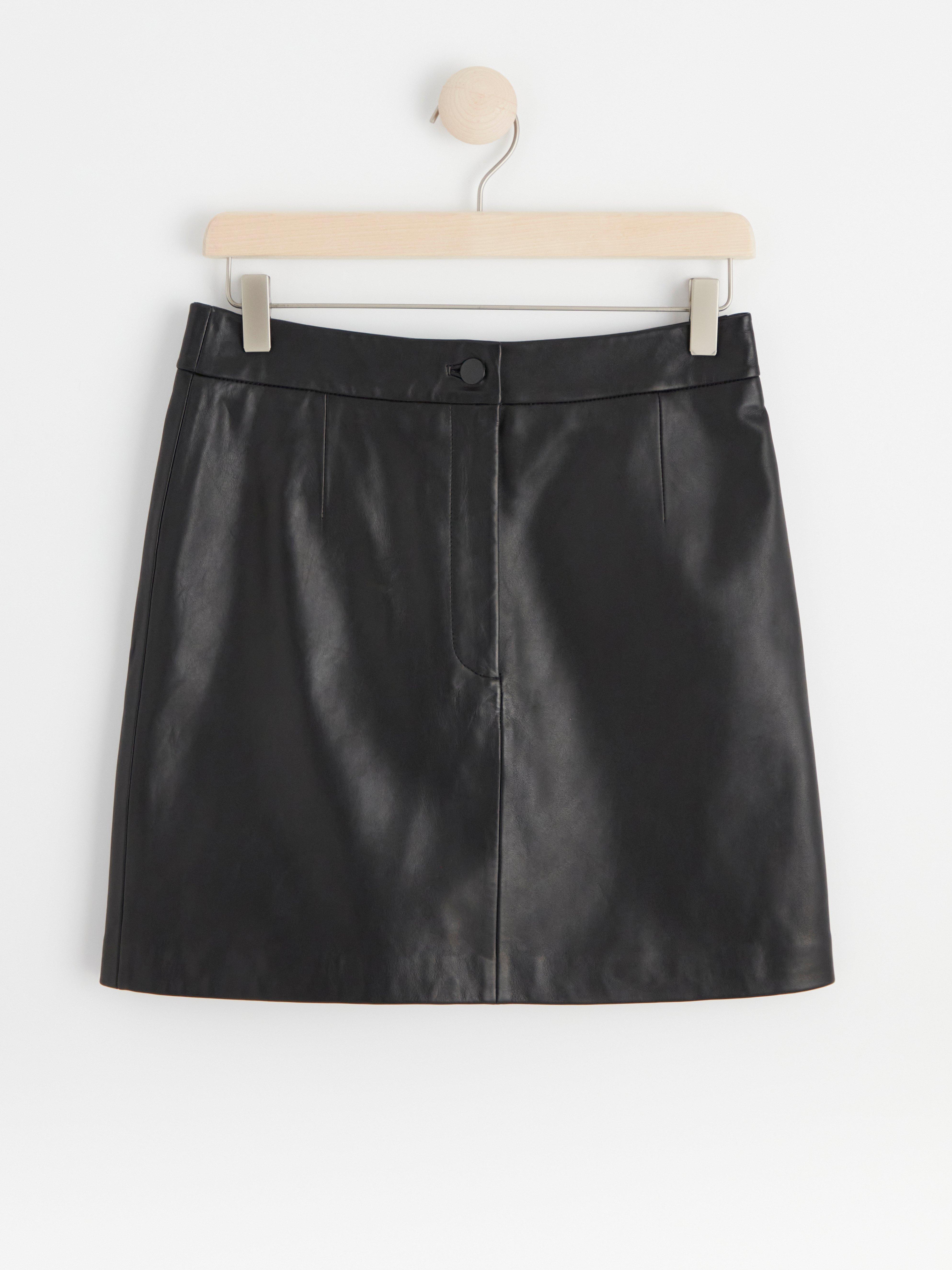 Black leather skirt outlet hollister