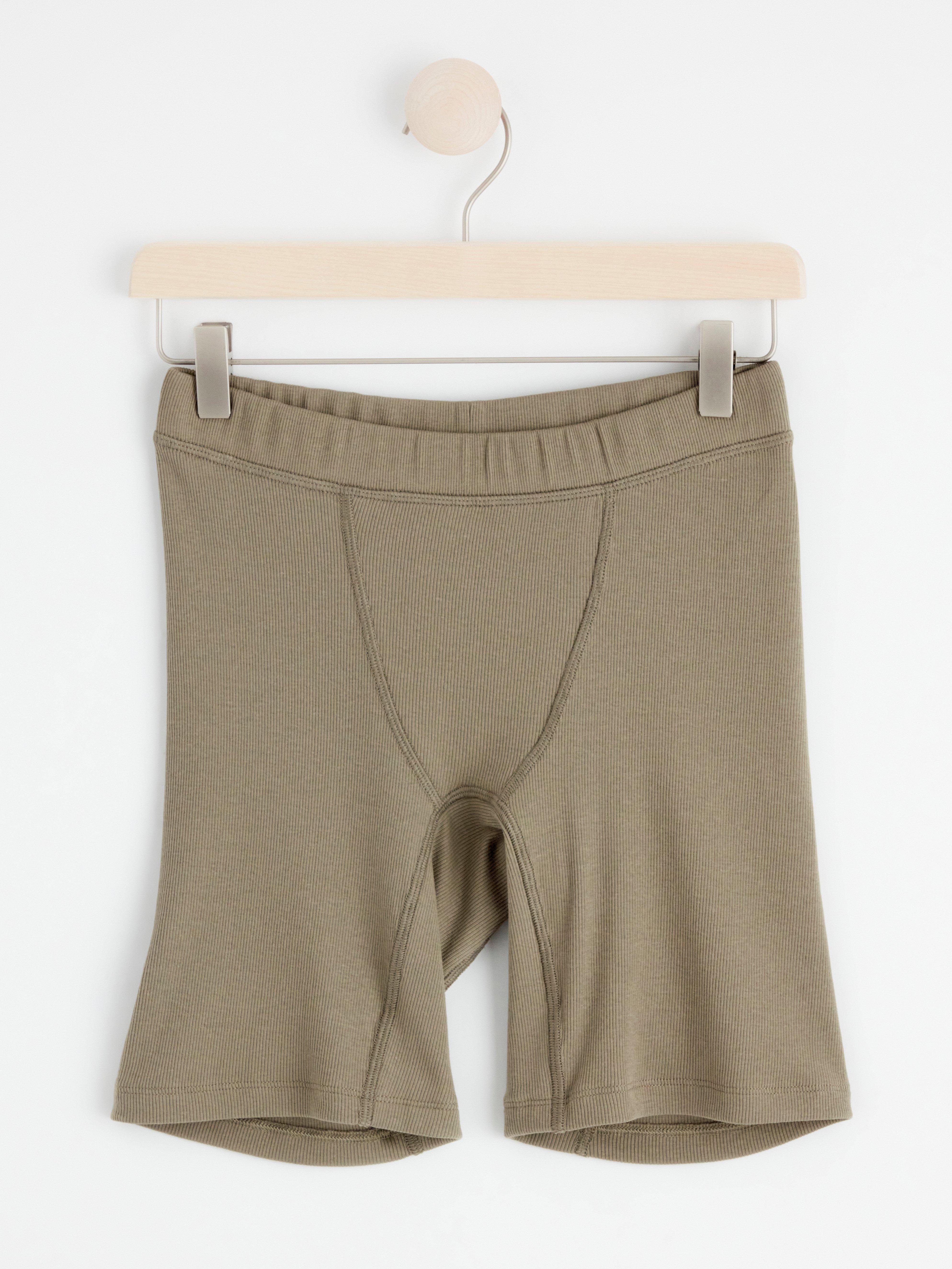 Boksershorts med høyt liv - Undertøy - Khaki