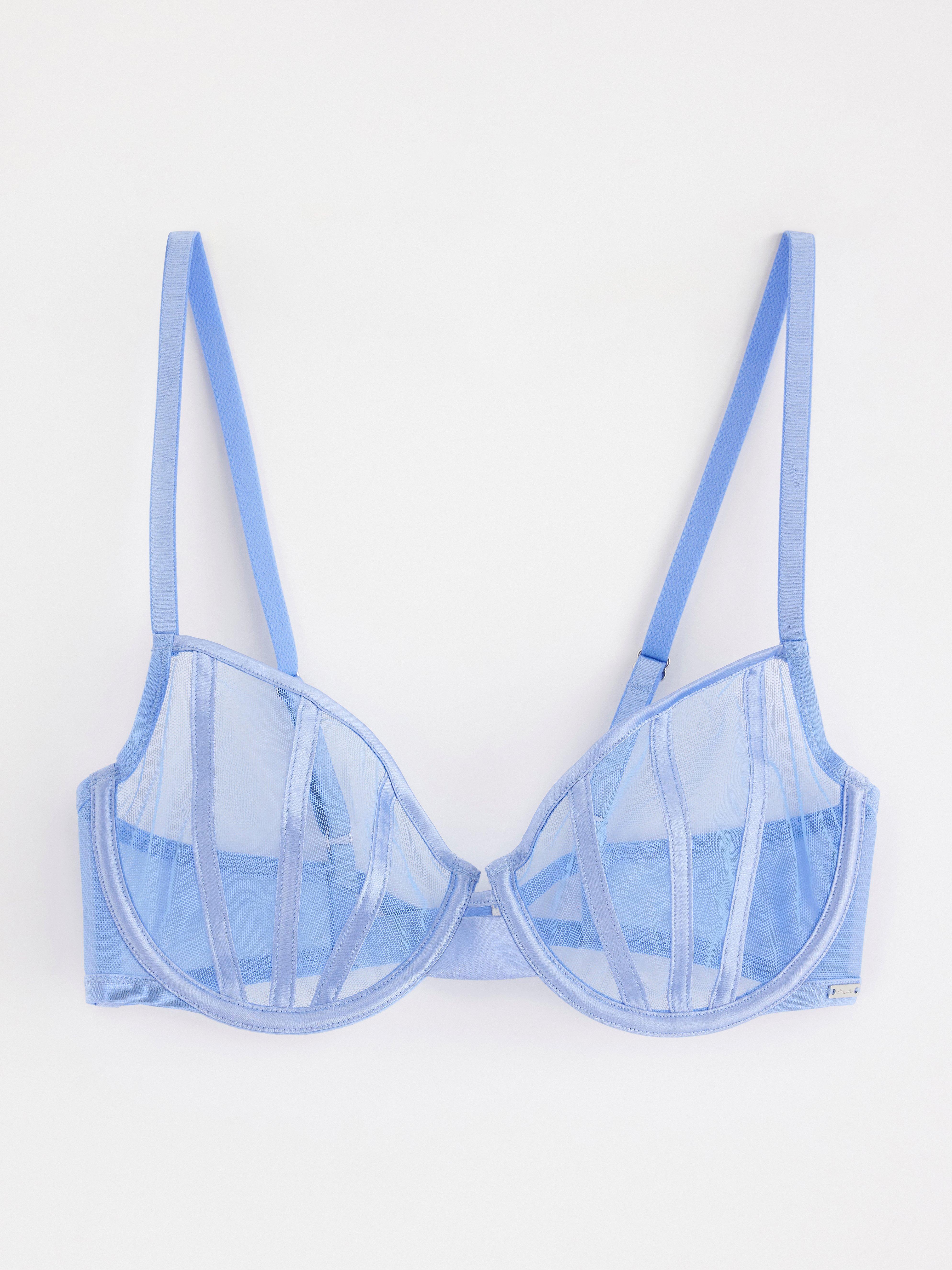 Unpadded Bra - Lingerie - Blue