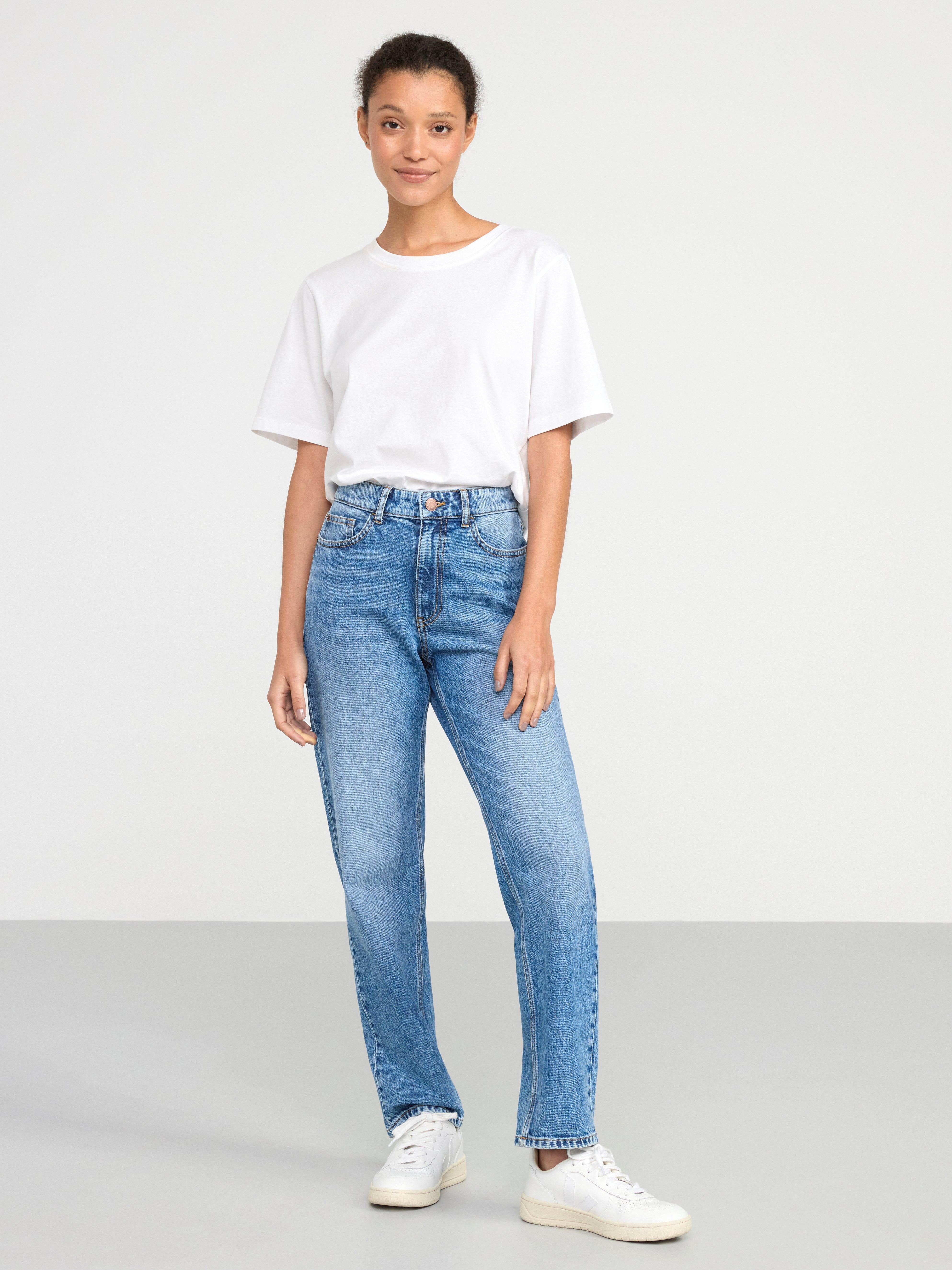 Cropped straight jeans