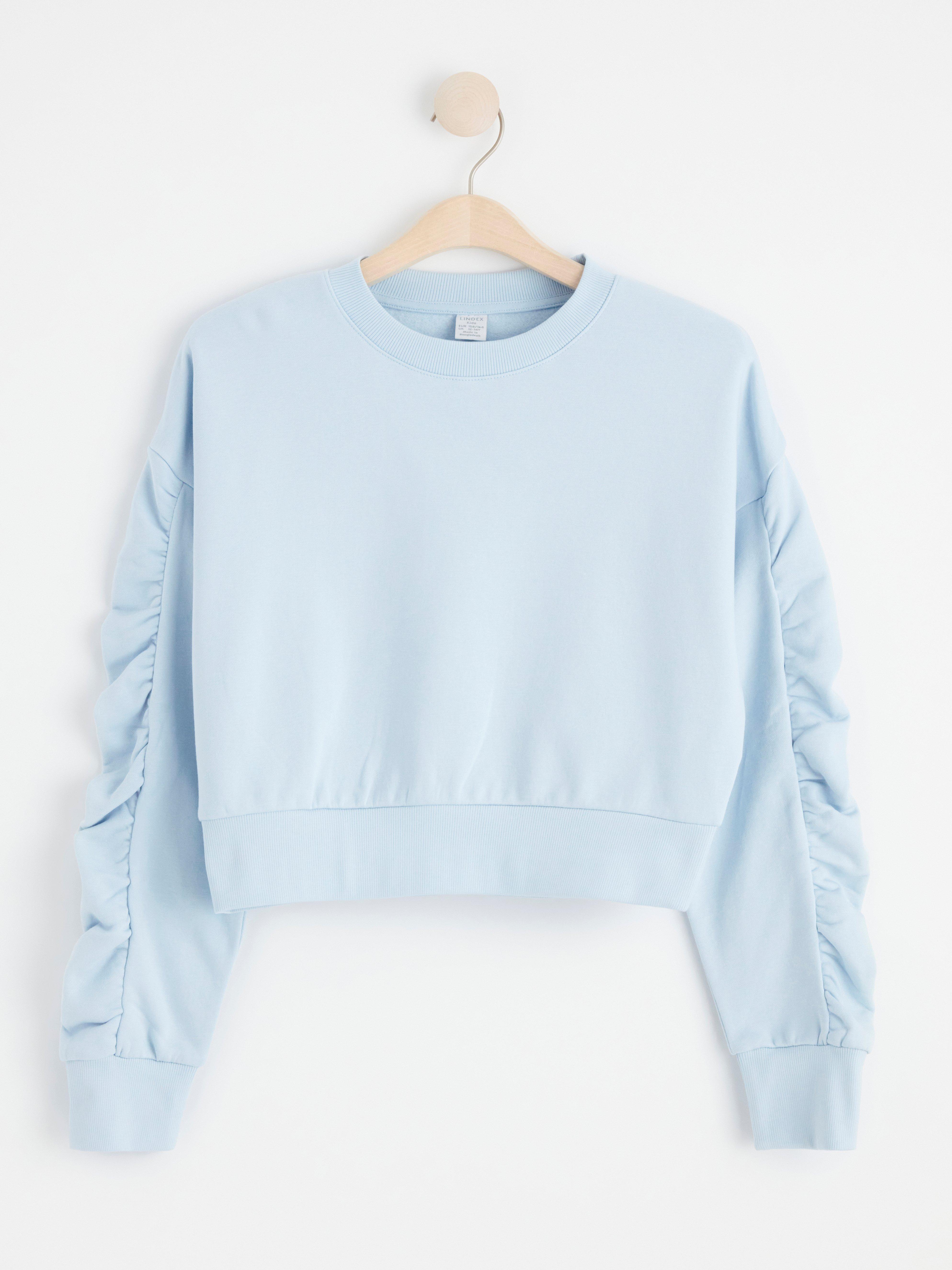 LONDON” PLUSH SWEATSHIRT - Light blue