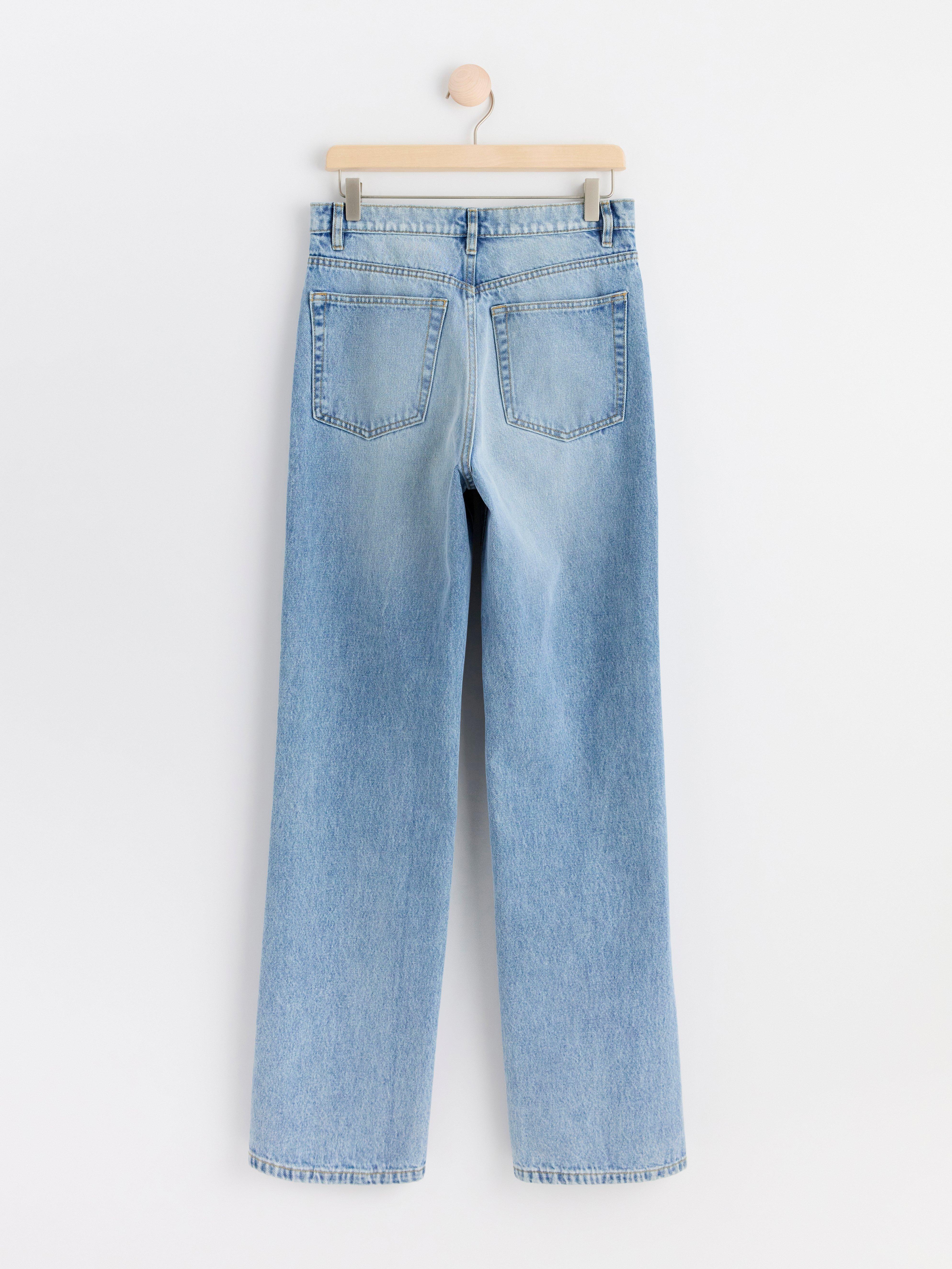 FRANKA High waist straight jeans with extra long leg Lindex