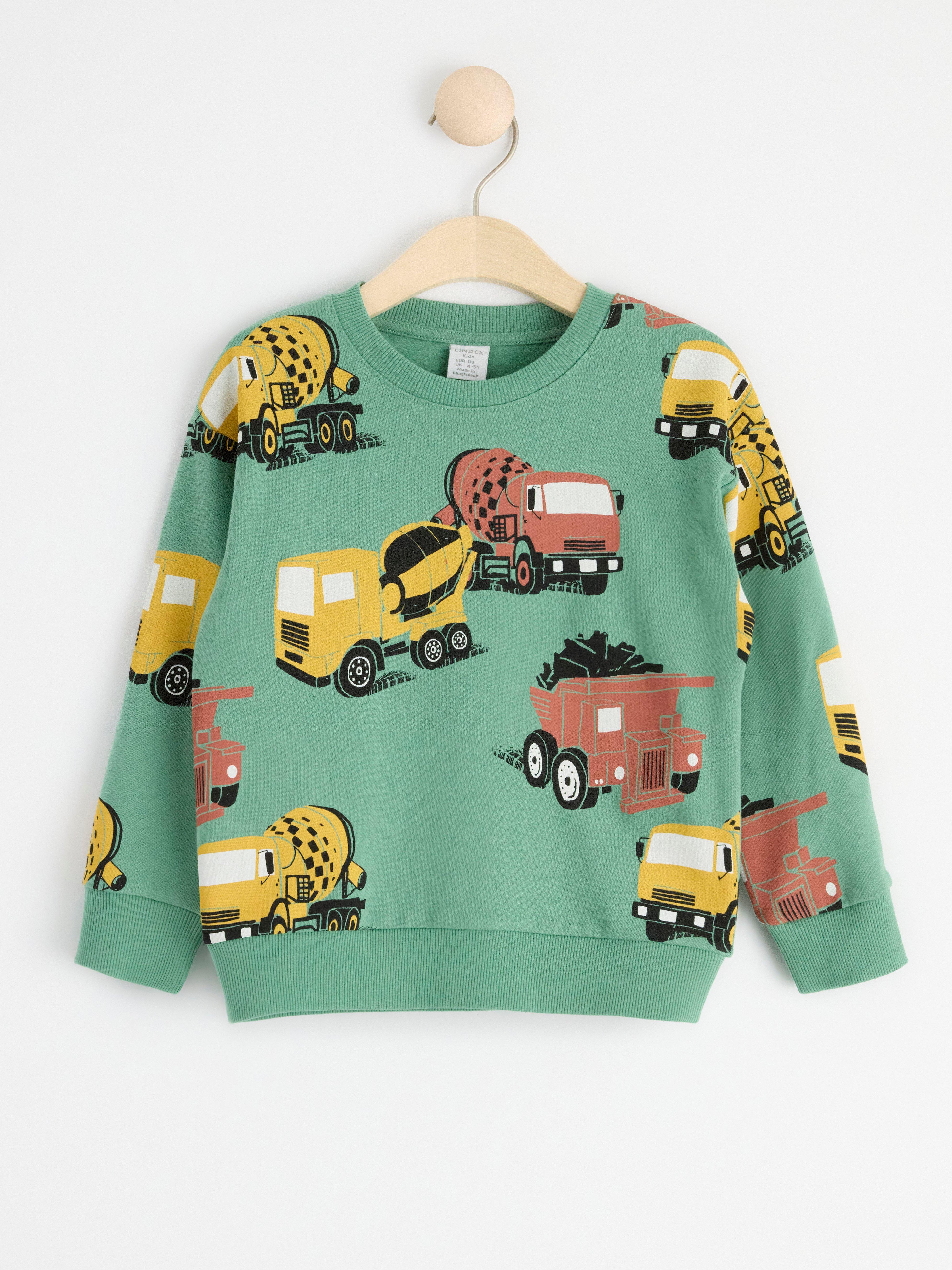 Sweatshirt - Barn - Grön