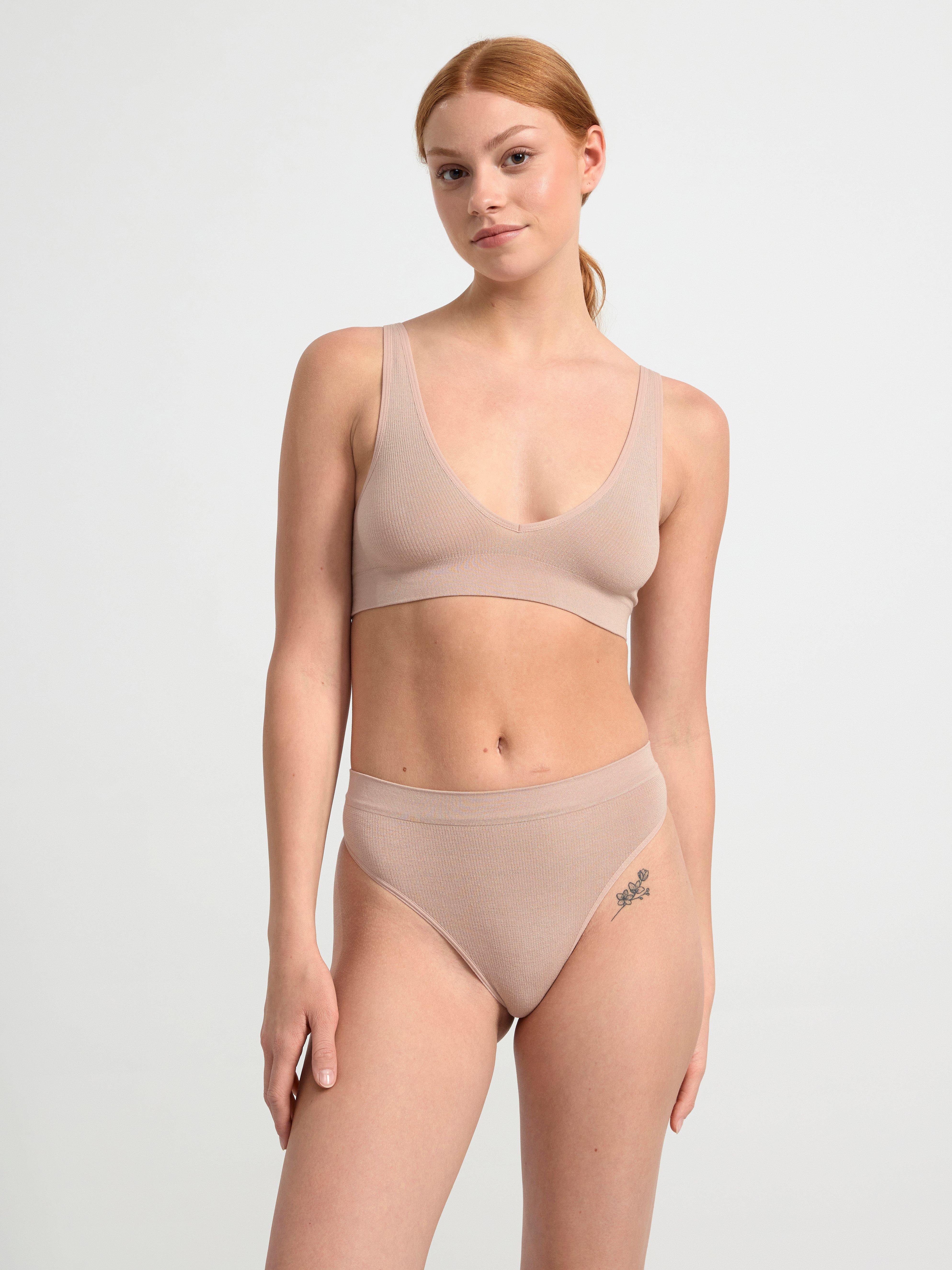 Aerie Ribbed High Waisted Thong Underwear