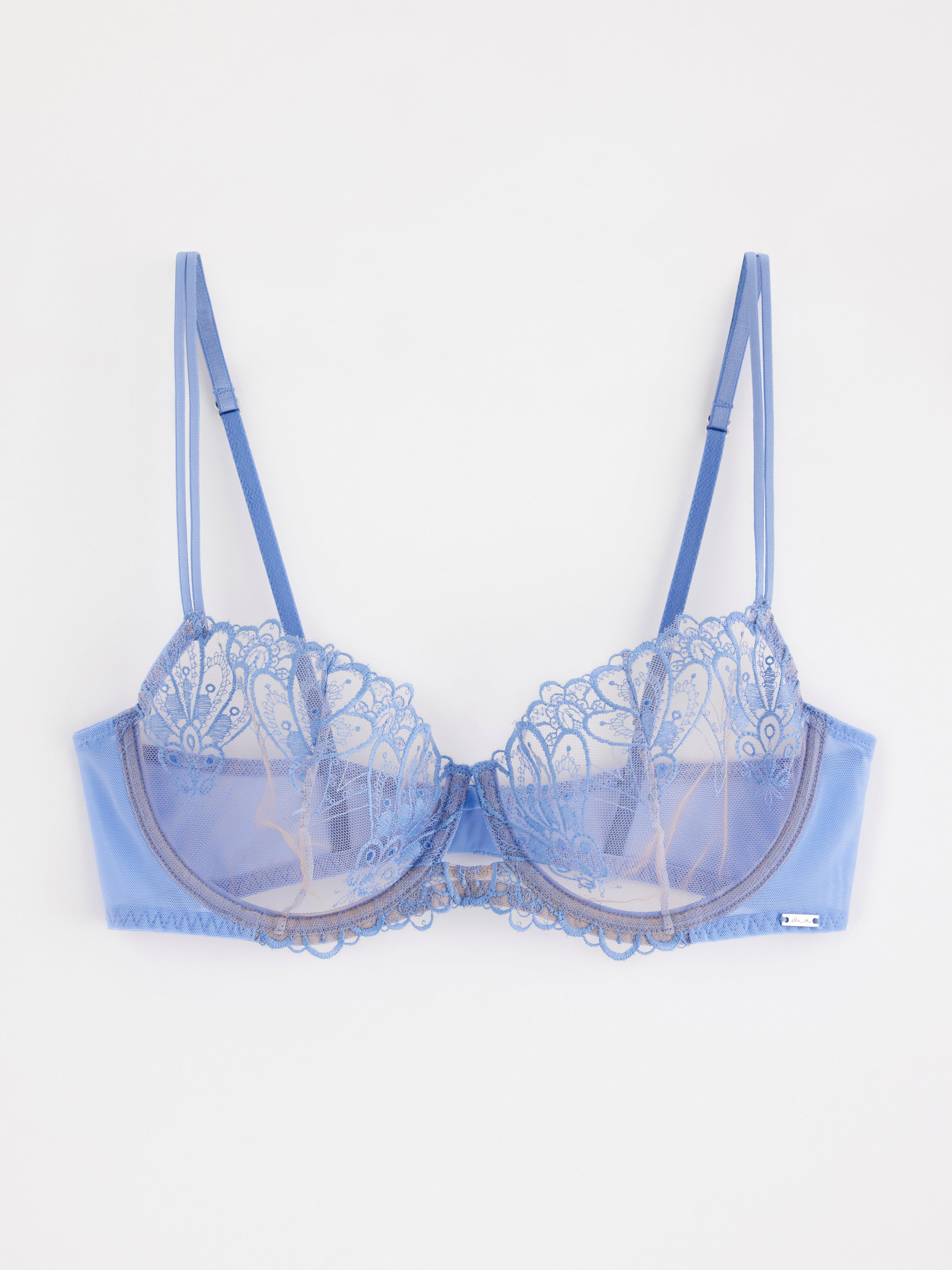Unpadded Bra - Lingerie - Blue