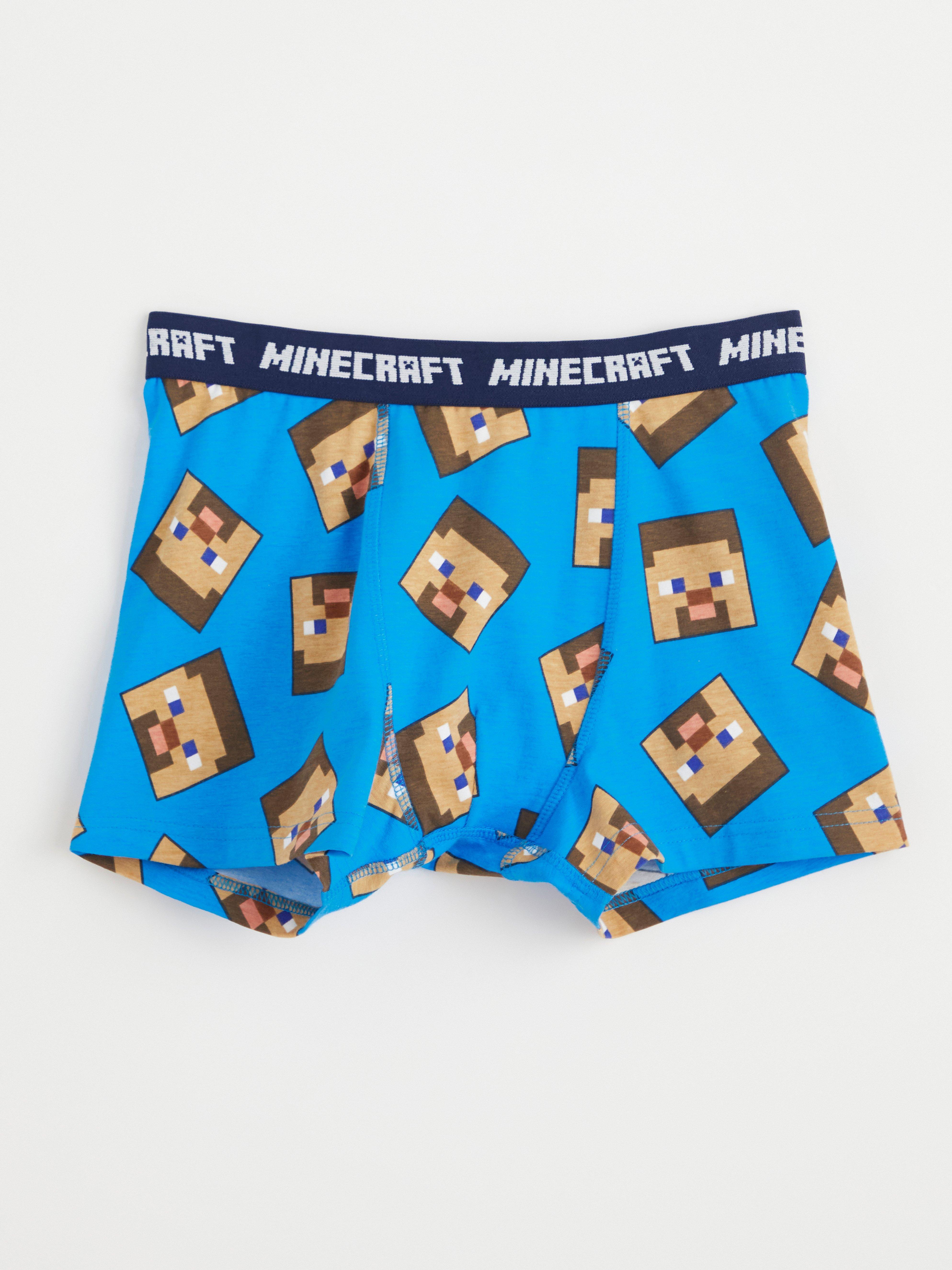 Boxer shorts with Minecraft print