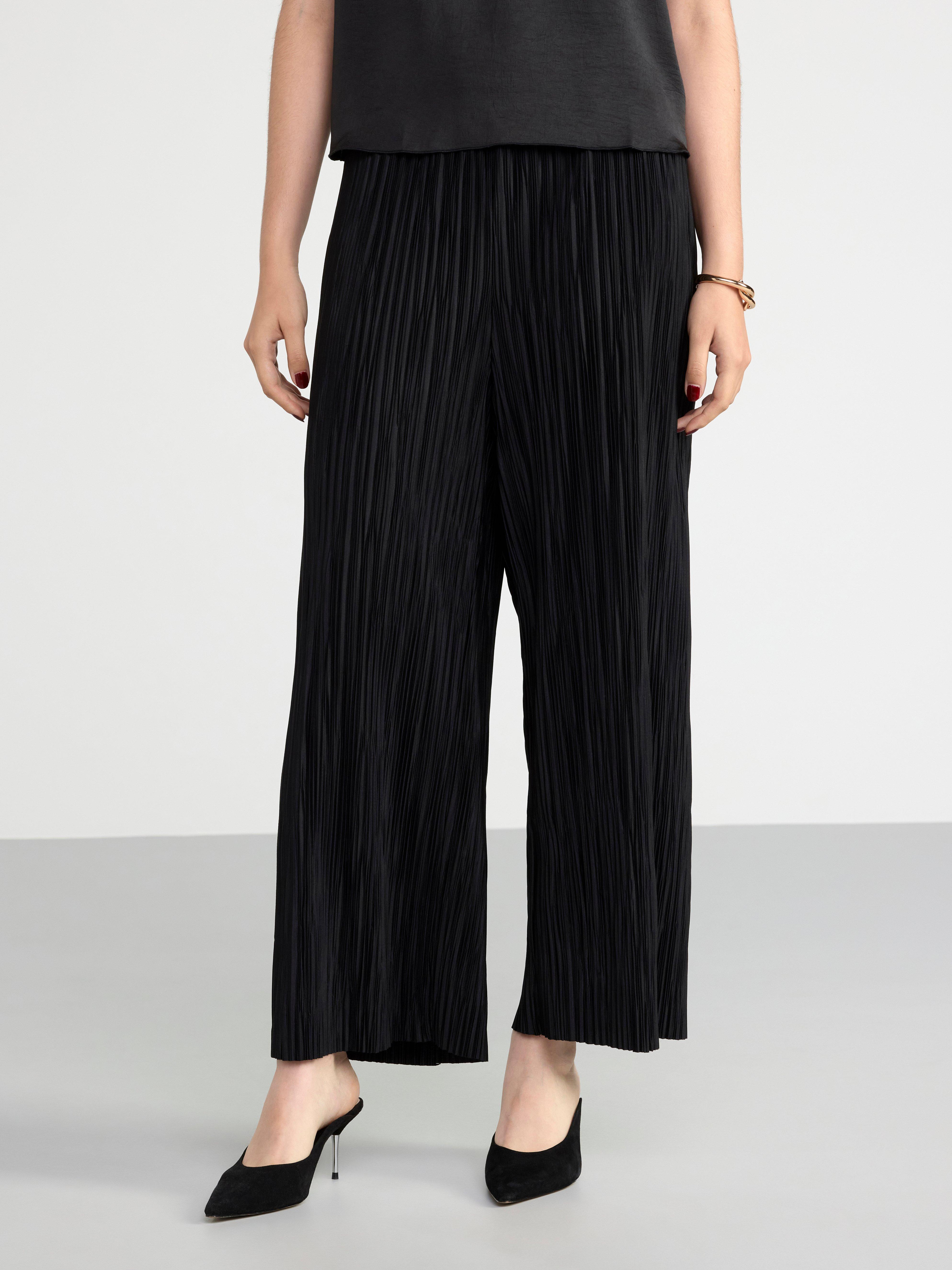 Pantalon taille haute plissée sale