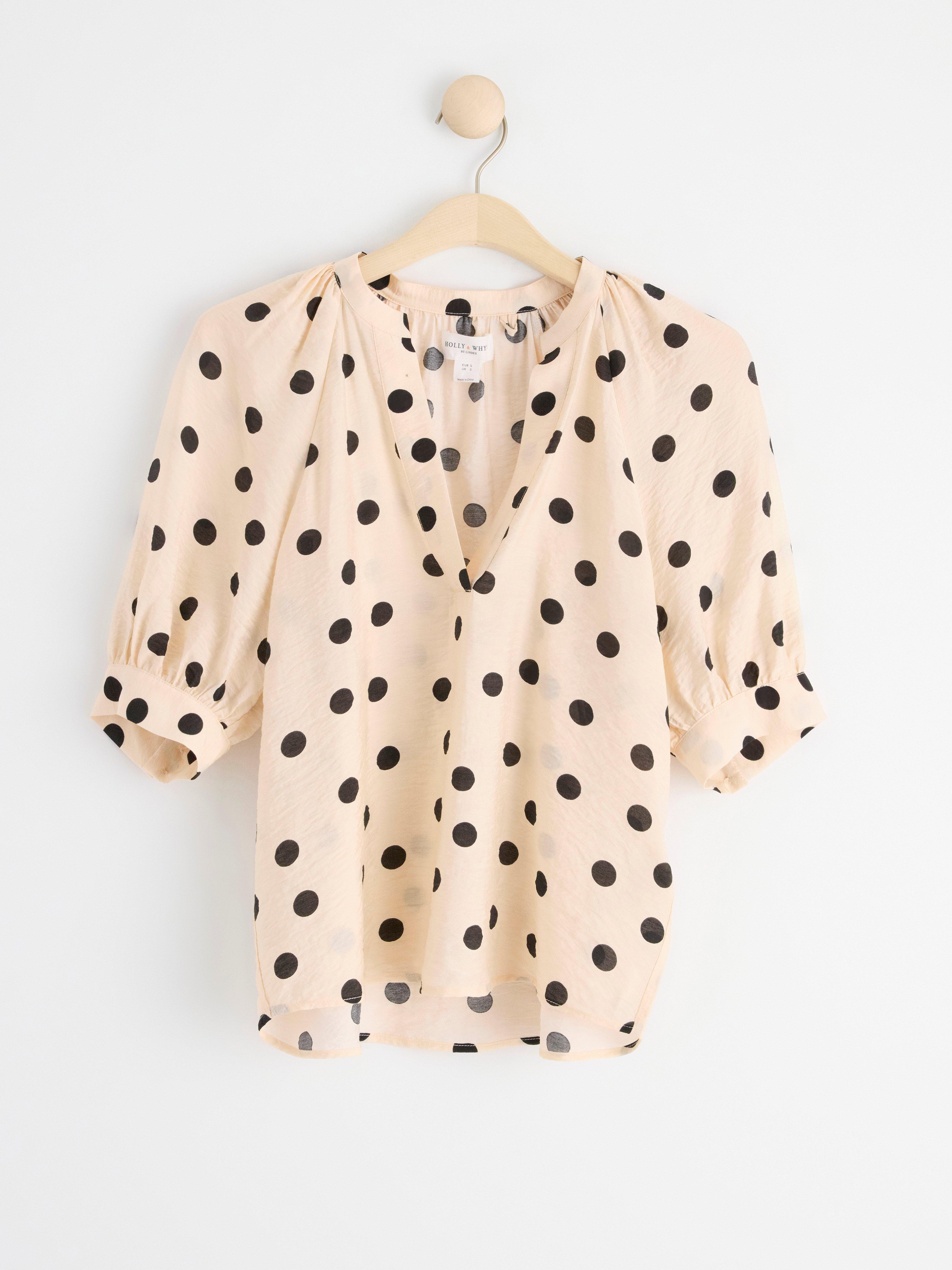 Bluse - Dame - Beige